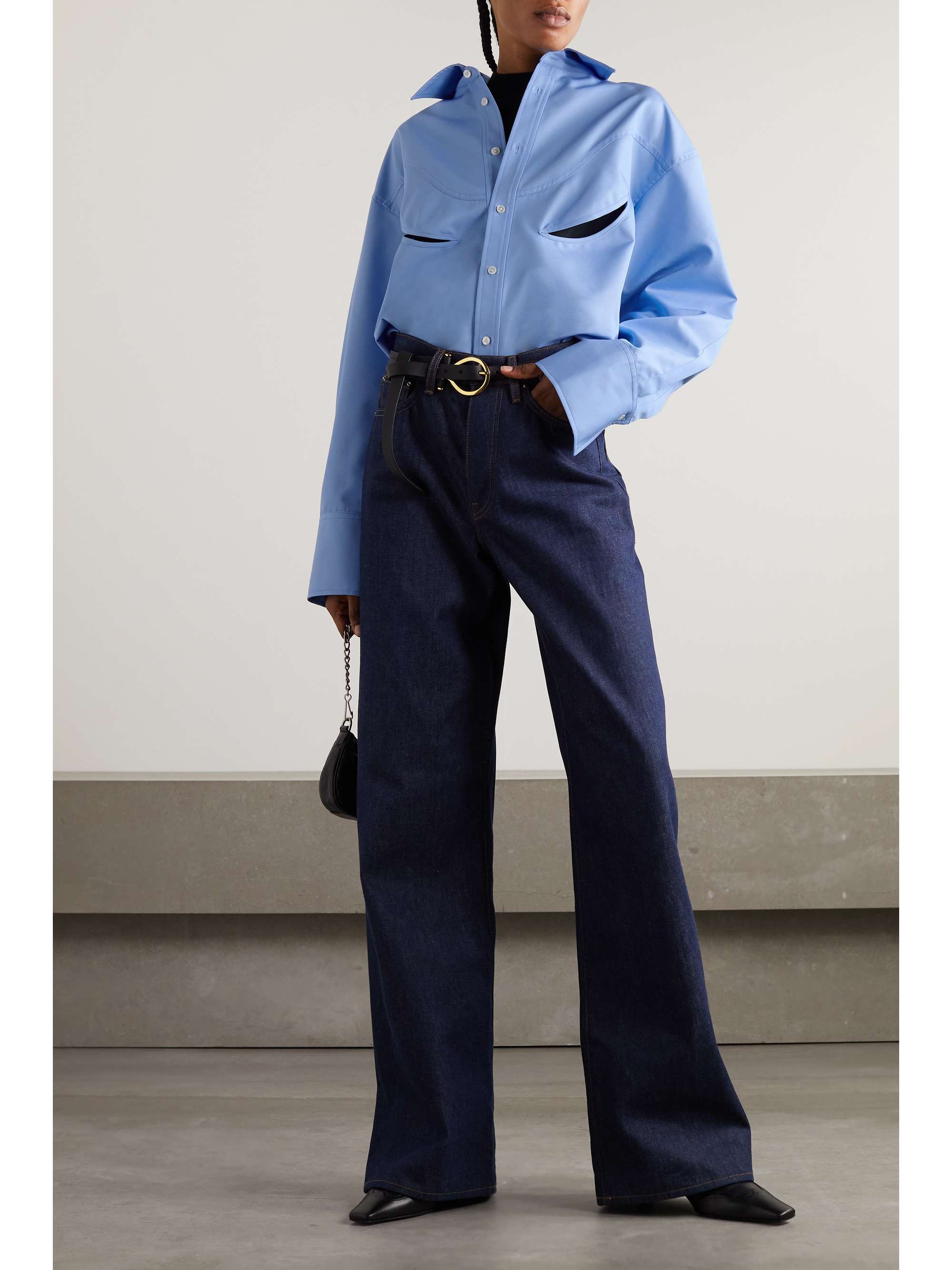 Commission rider shirt ブルー　S 値下げ中Commission Rider Shirt ブルー