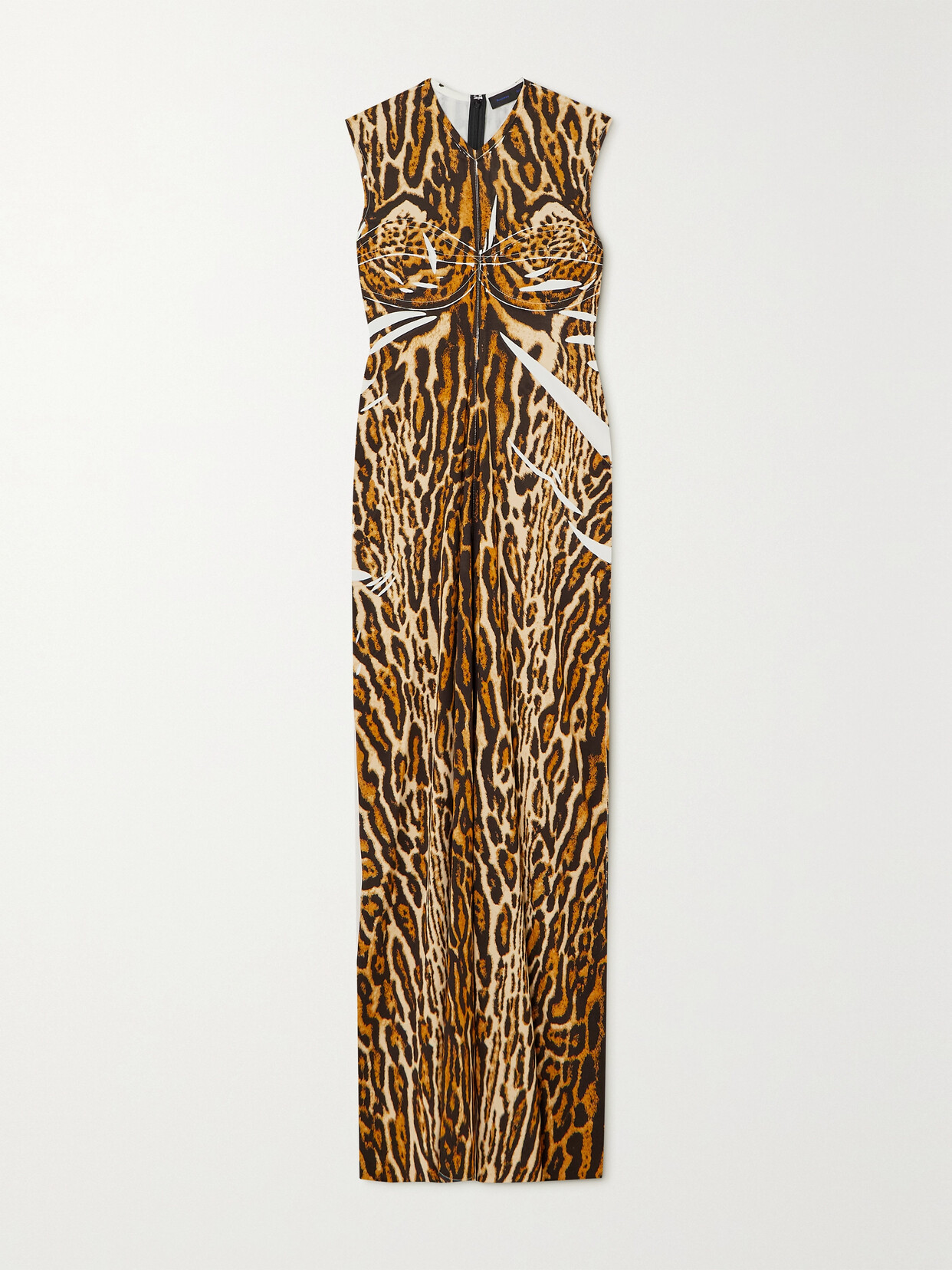 Proenza Schouler Leopard-print Stretch-crepe Maxi Dress - Brown