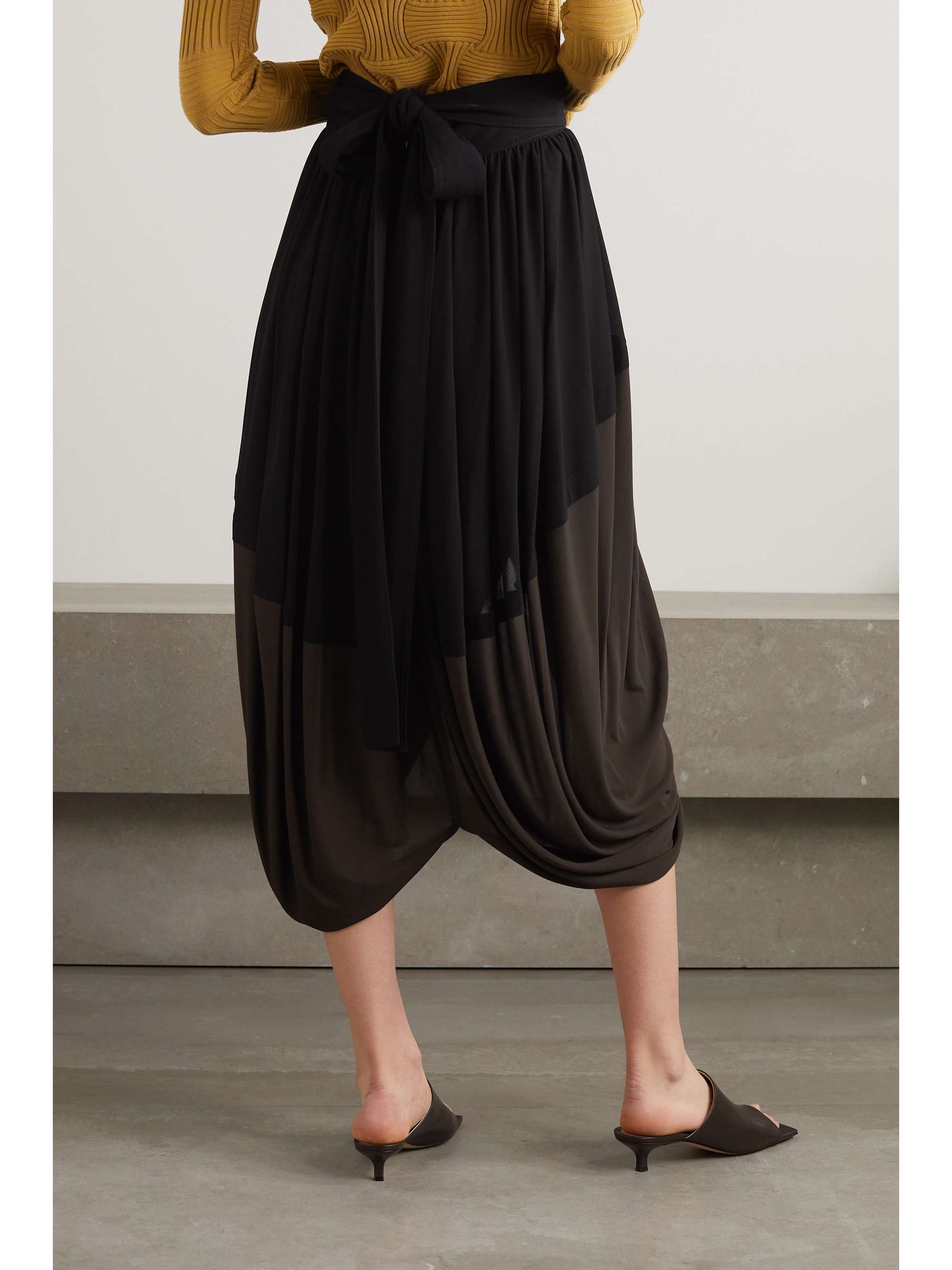 PROENZA SCHOULER Gathered two-tone voile midi skirt
