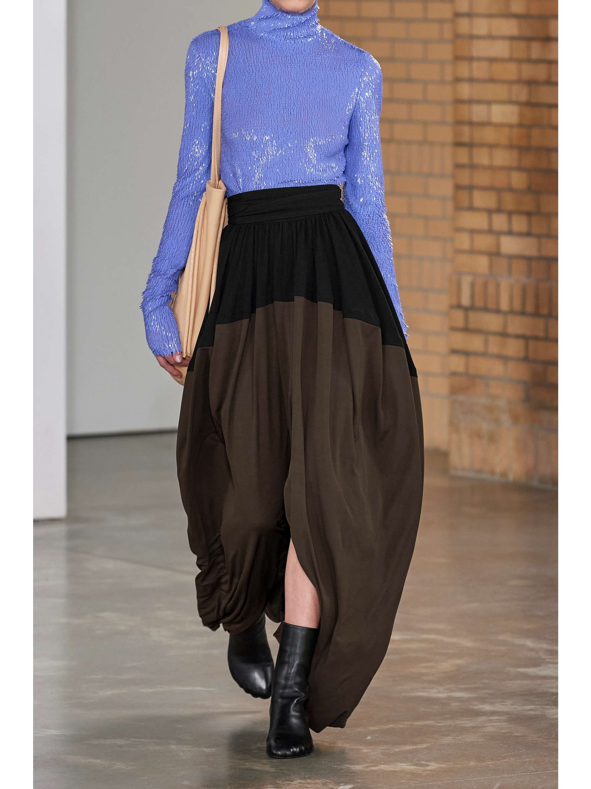 PROENZA SCHOULER Gathered two-tone voile midi skirt