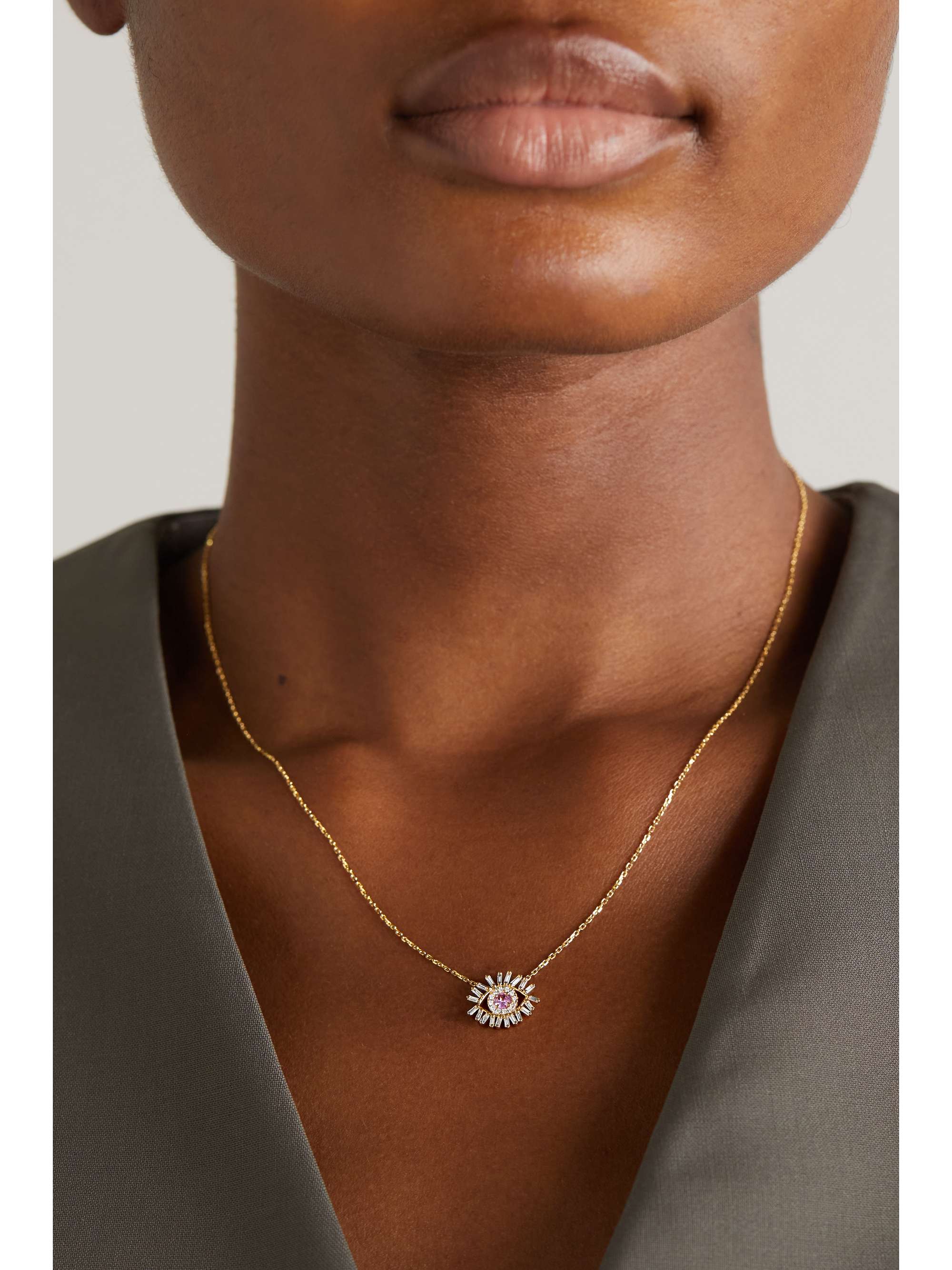 Gold Evil Eye 18-karat gold, sapphire 