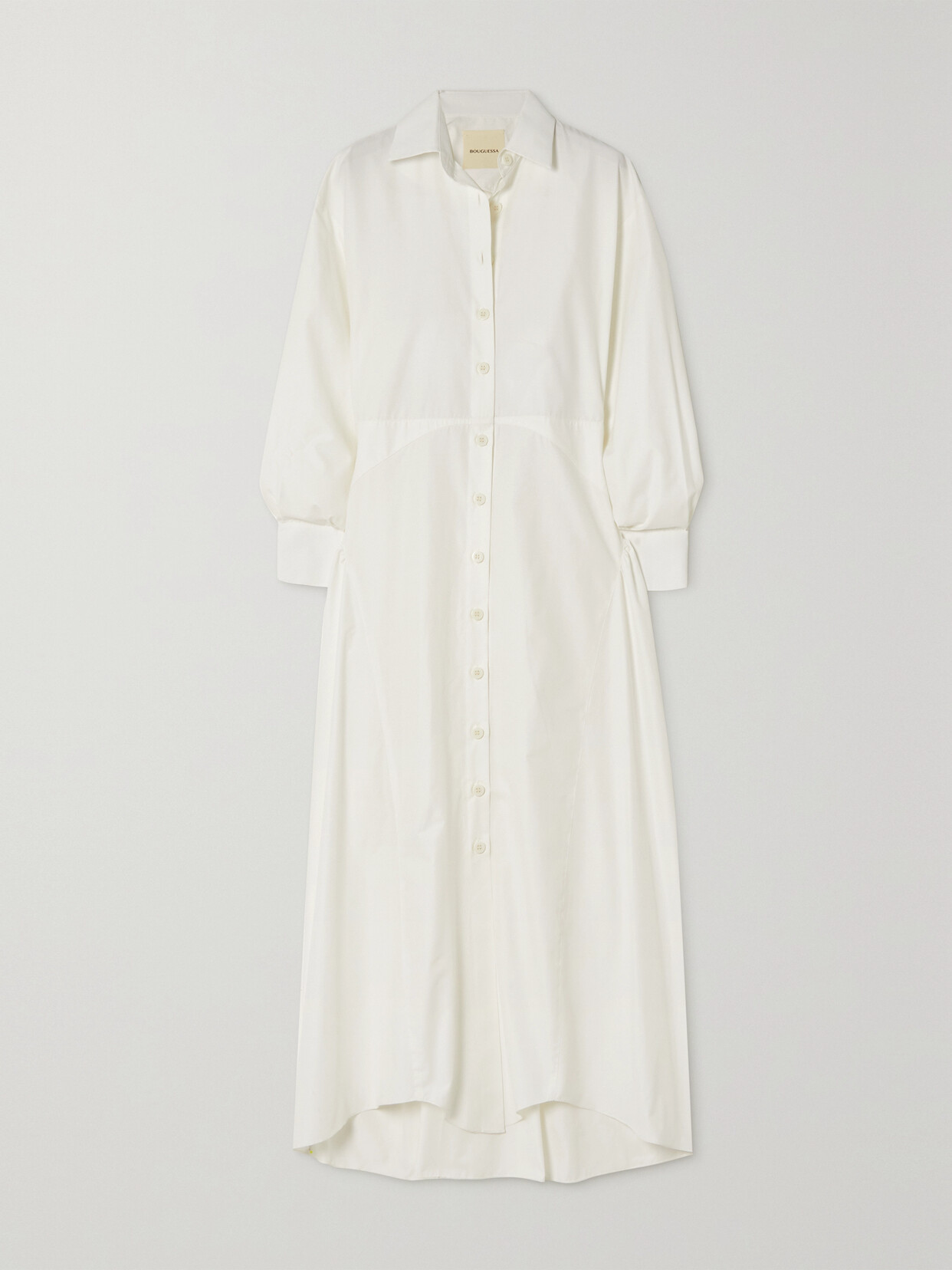 Bouguessa Sara Cotton-poplin Maxi Shirt Dress - White