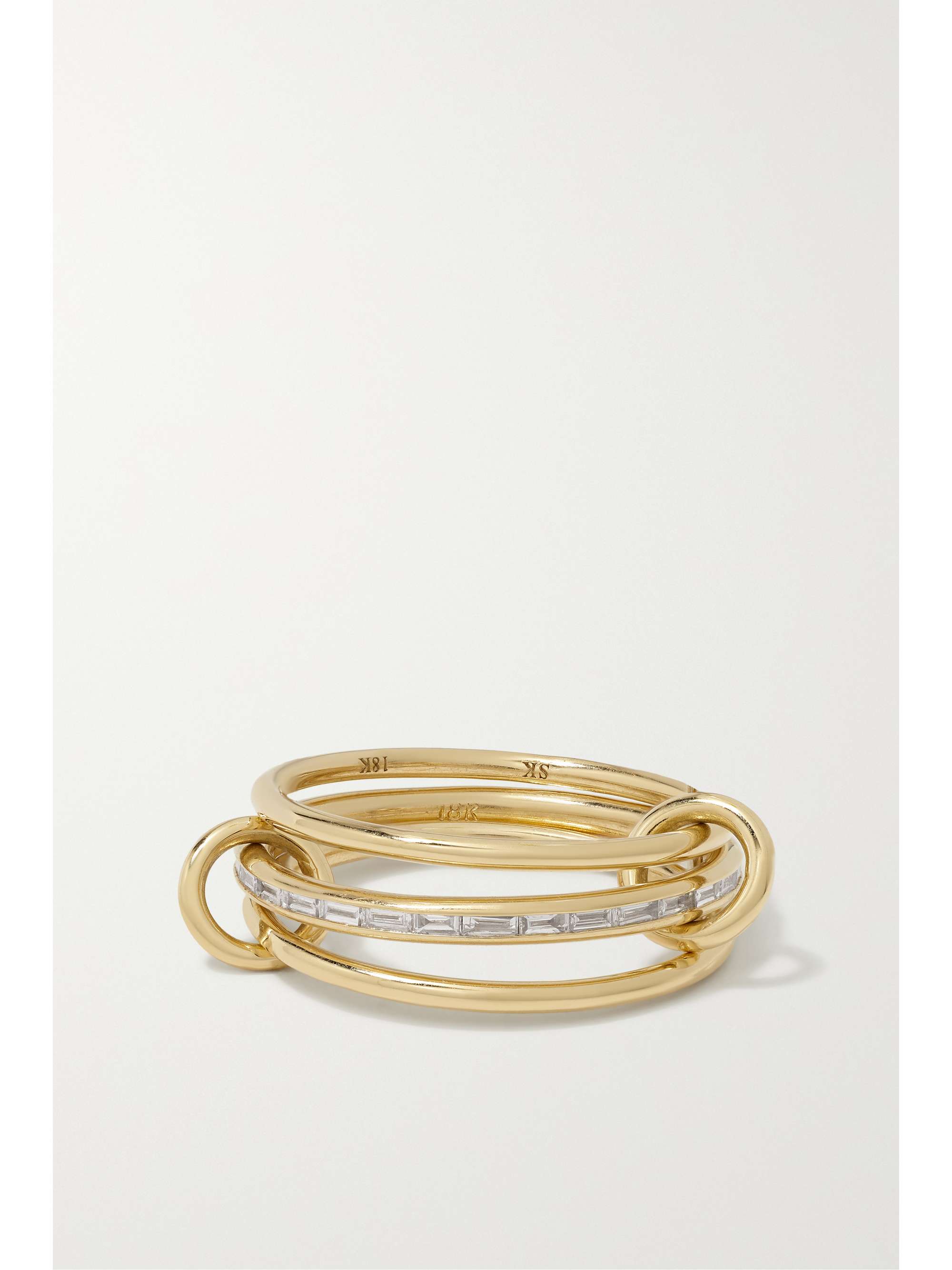 SPINELLI KILCOLLIN Rhea set of three 18-karat gold diamond rings