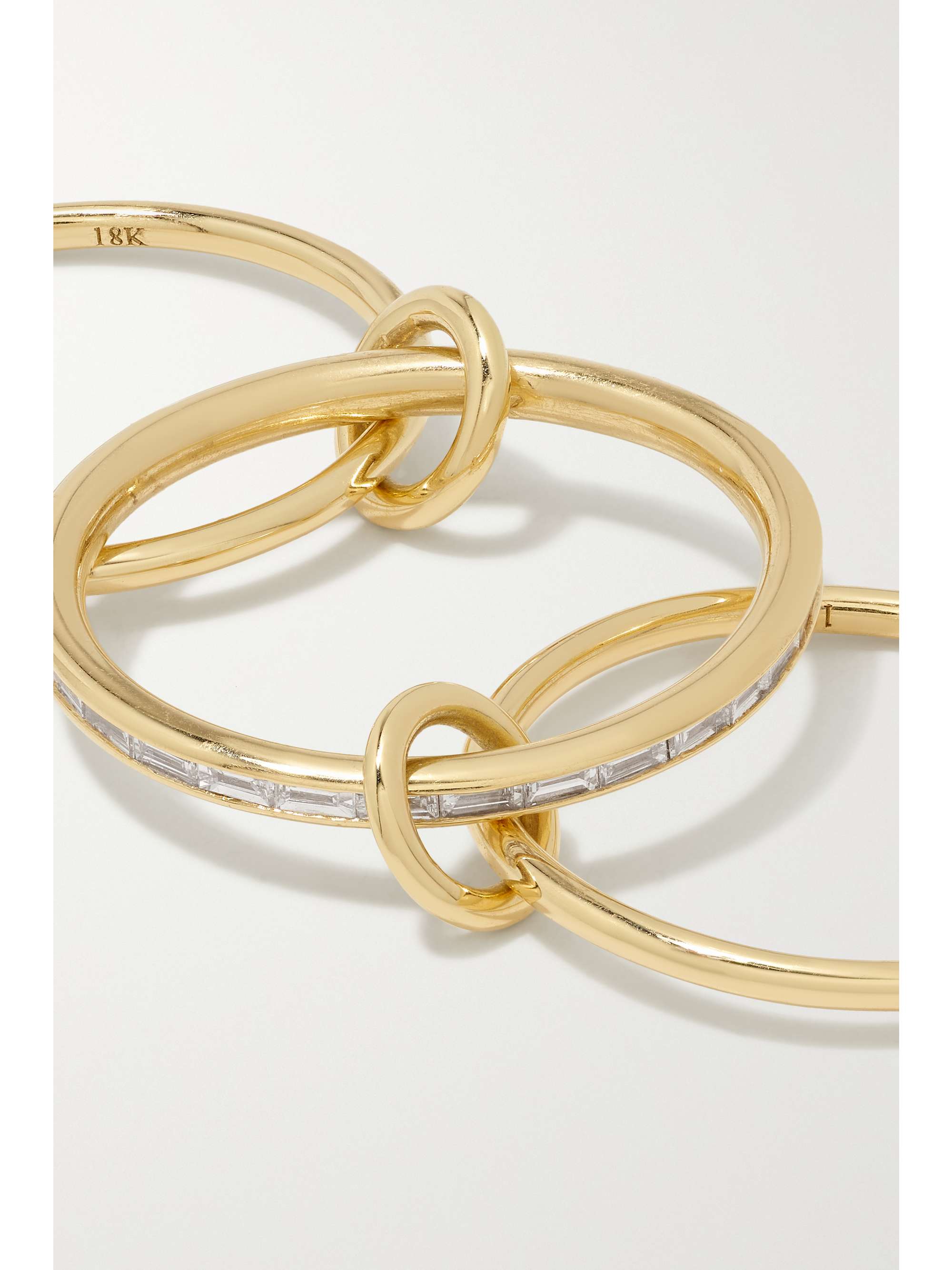 SPINELLI KILCOLLIN Rhea set of three 18-karat gold diamond rings