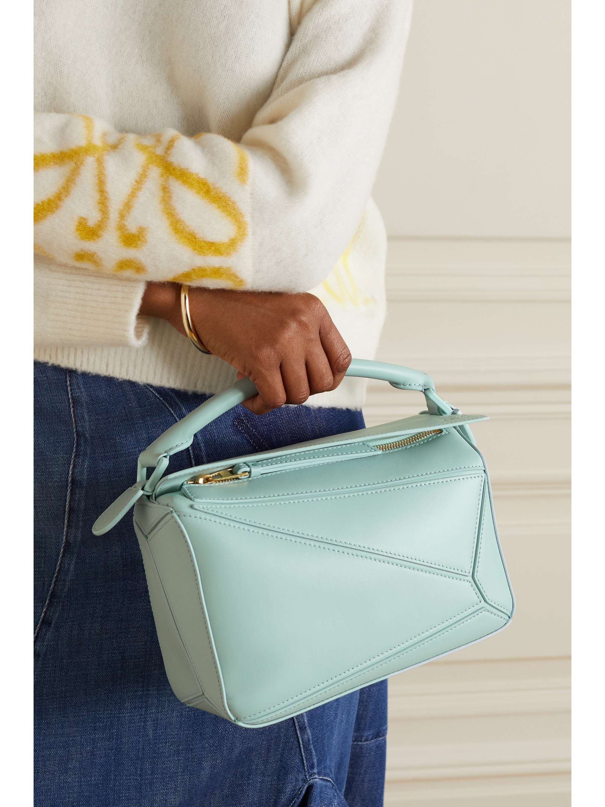 LOEWE Puzzle small leather shoulder bag NETAPORTER