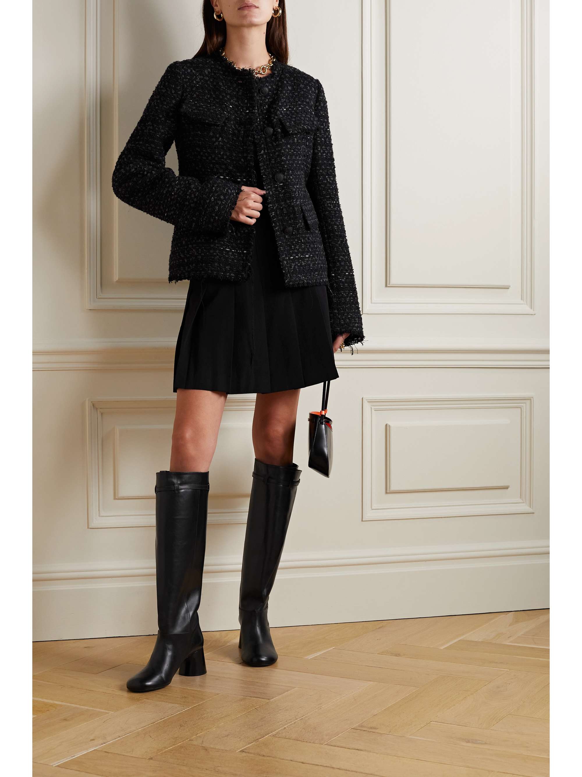 RAG & BONE Ezra distressed tweed jacket