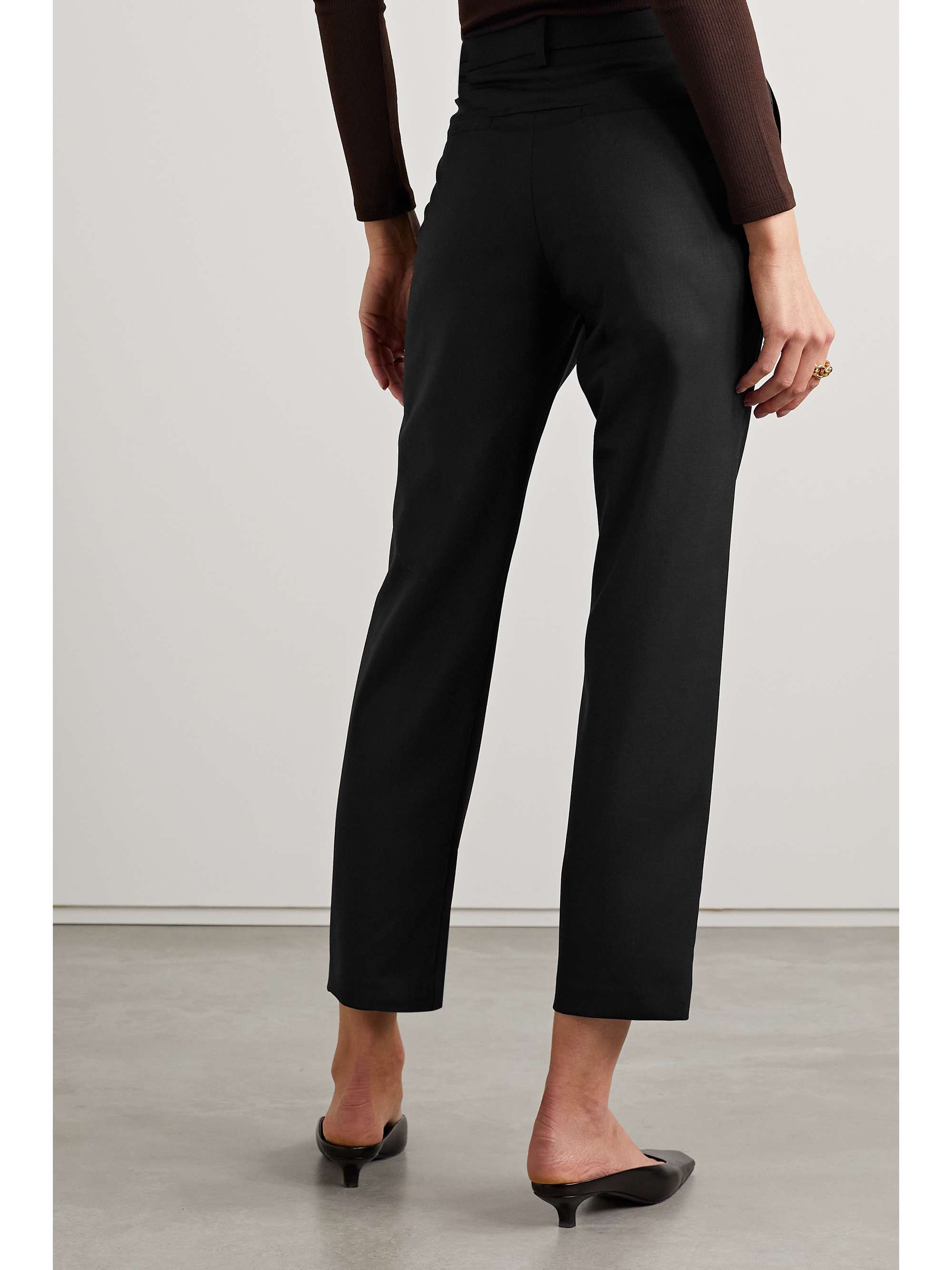 NILI LOTAN Tel Aviv wool-blend twill straight-leg pants
