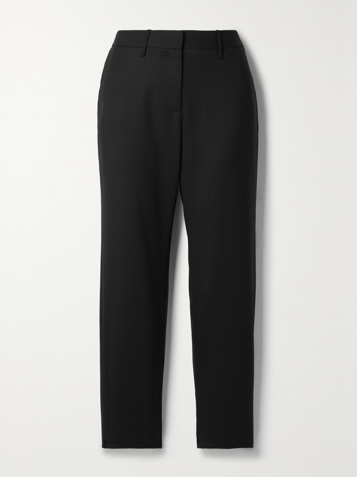 Nili Lotan Tel Aviv Wool-blend Twill Straight-leg Pants In Black