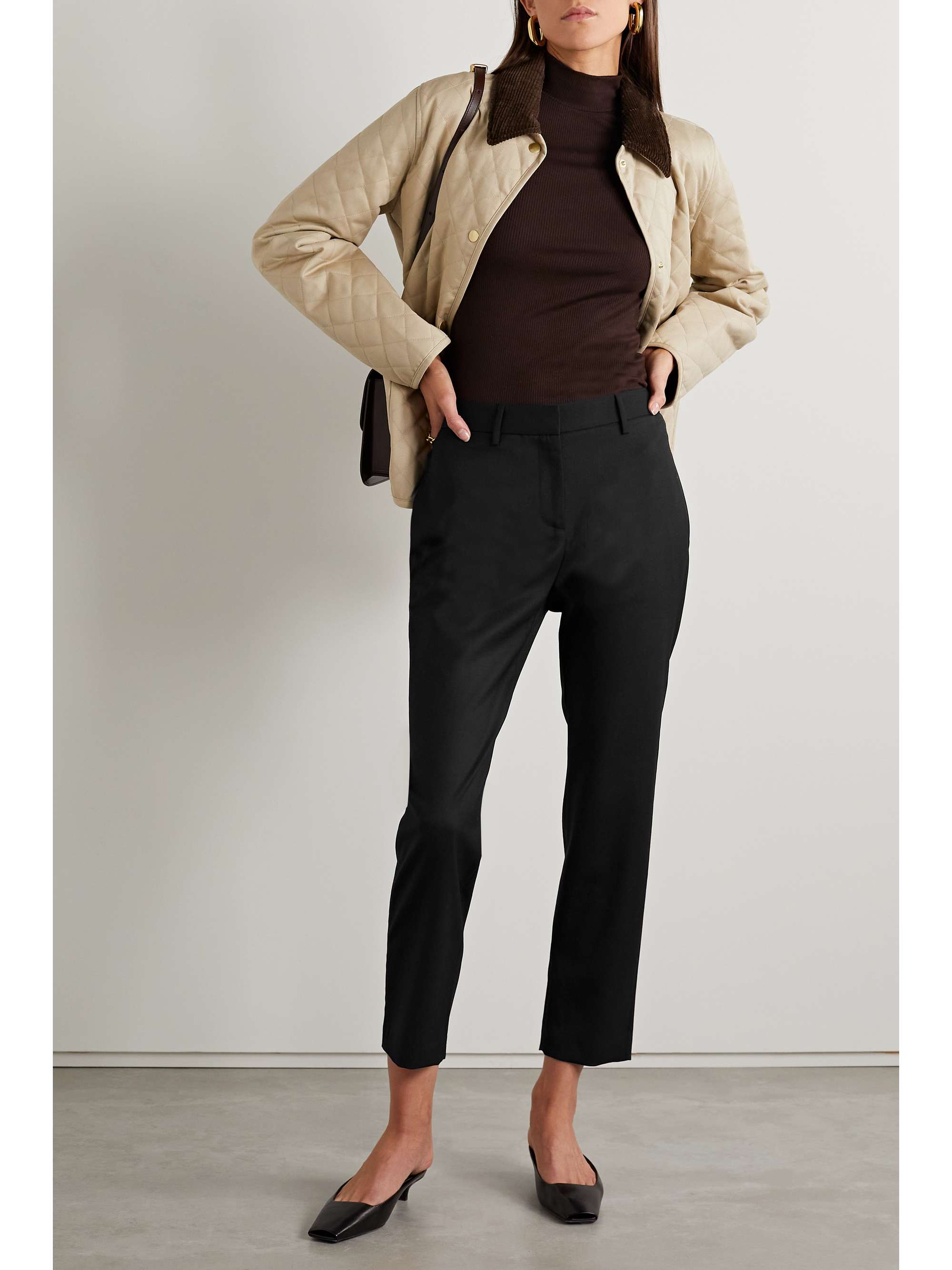 NILI LOTAN Tel Aviv wool-blend twill straight-leg pants