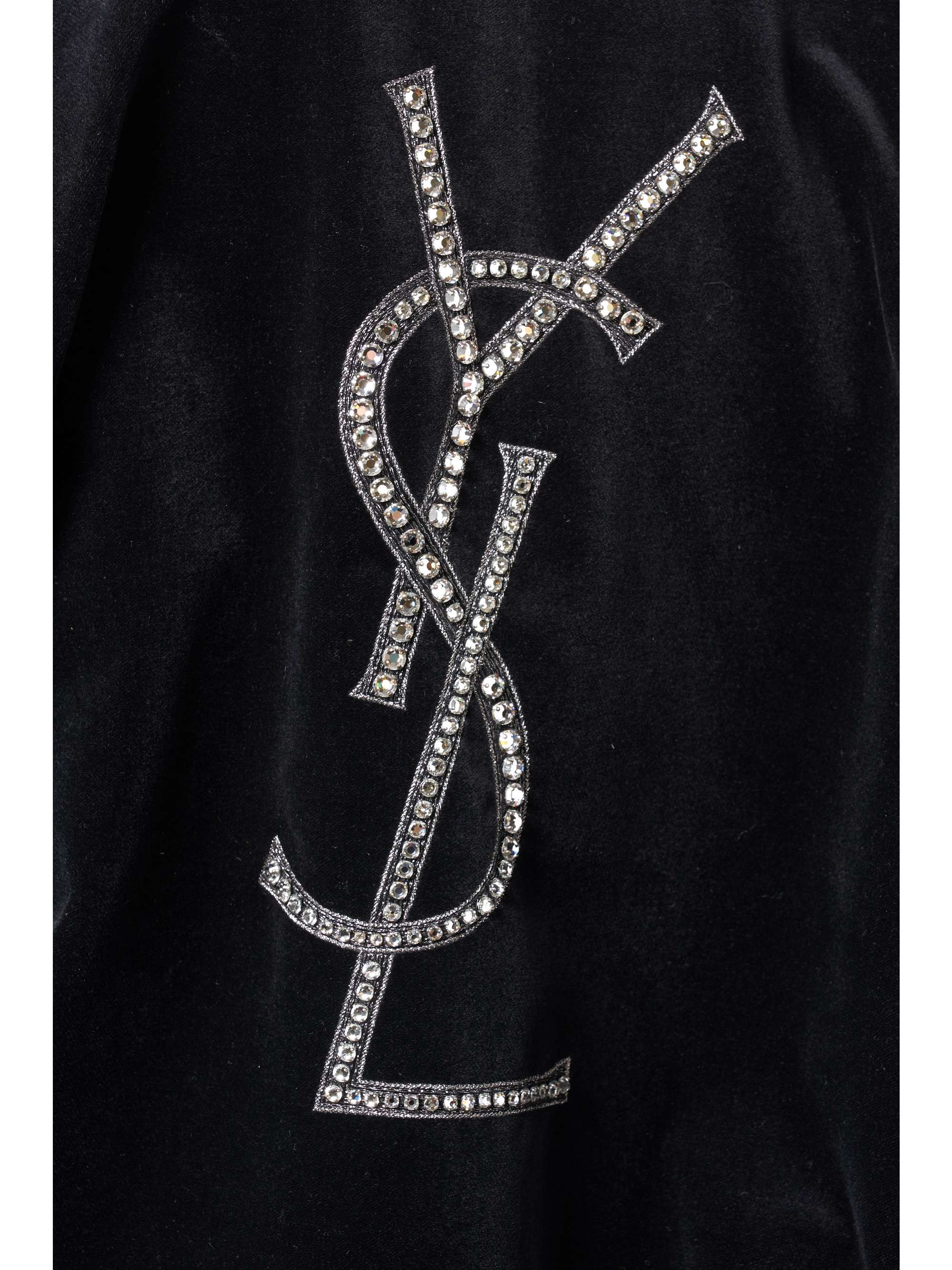 最も 割引 SAINT velvet double-breasted Crystal-embellished LAURENT その他