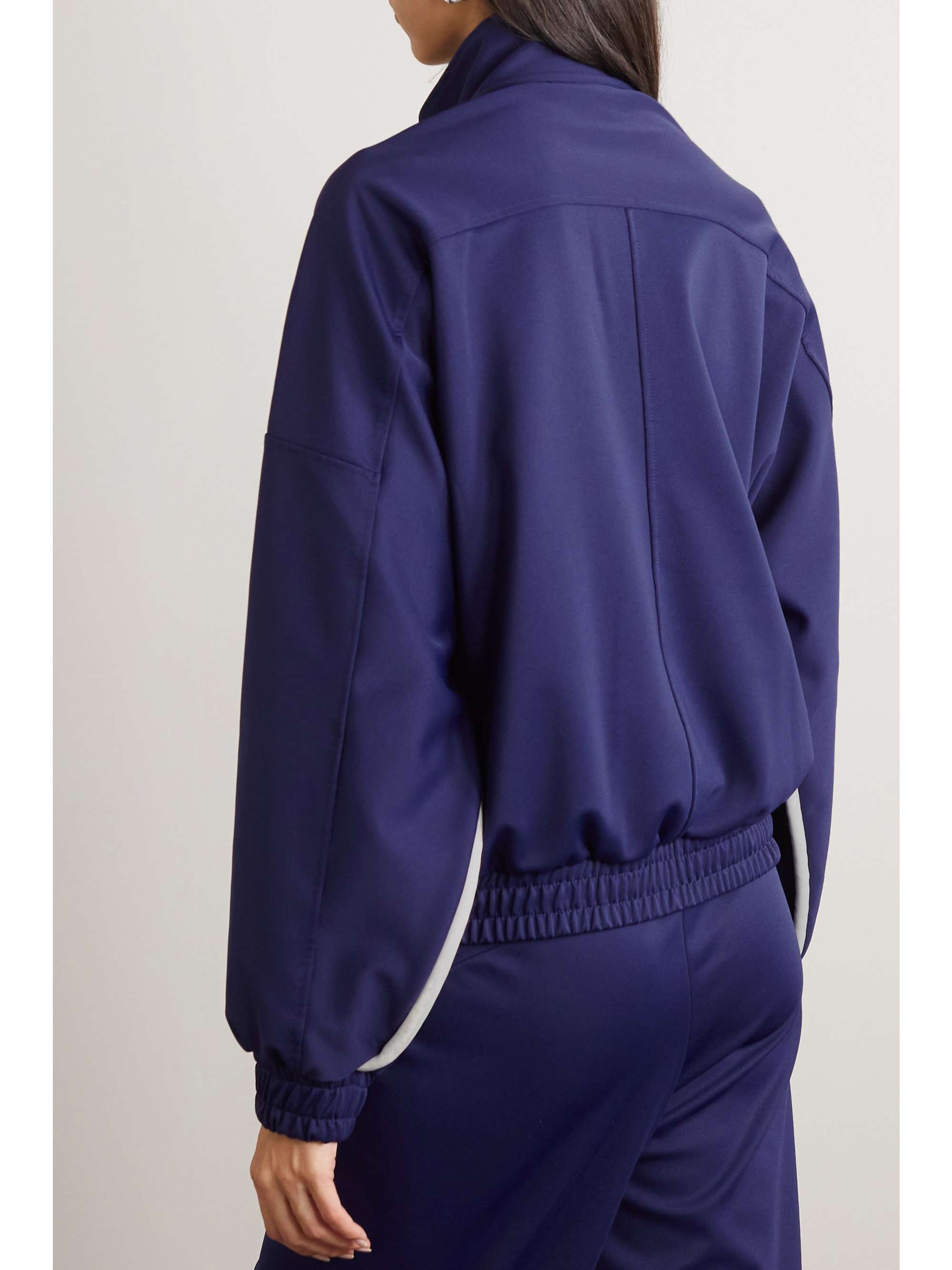 JW ANDERSON + Run Hany embroidered stretch-jersey half-zip track jacket