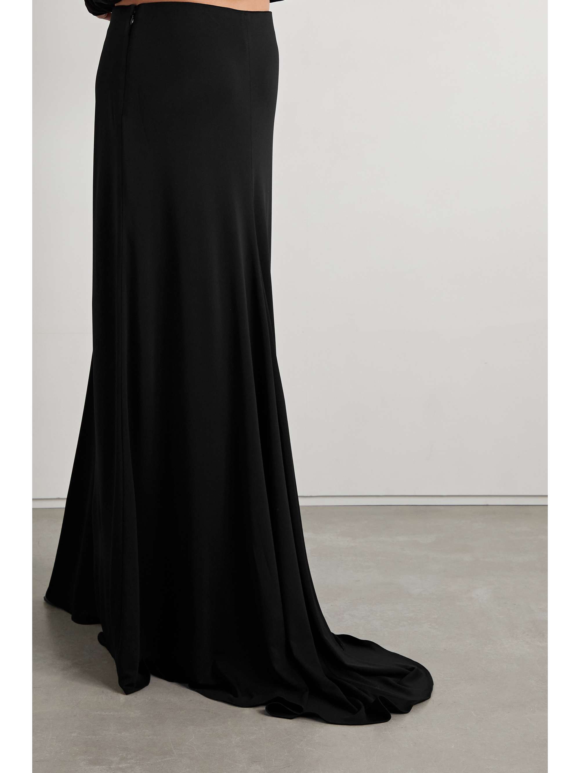 MAXIMILIAN Donna draped stretch-jersey maxi skirt