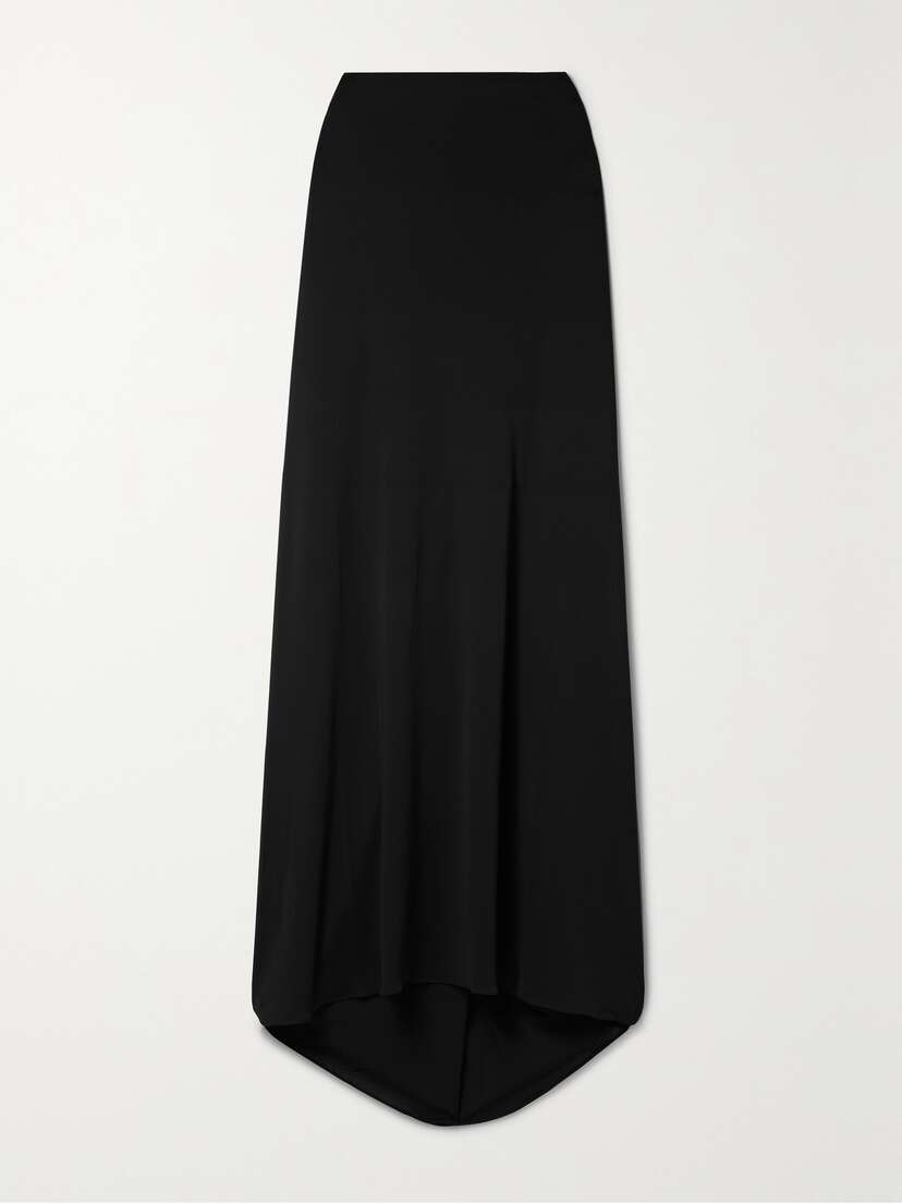 MAXIMILIAN Donna Draped Stretch-jersey Maxi Skirt