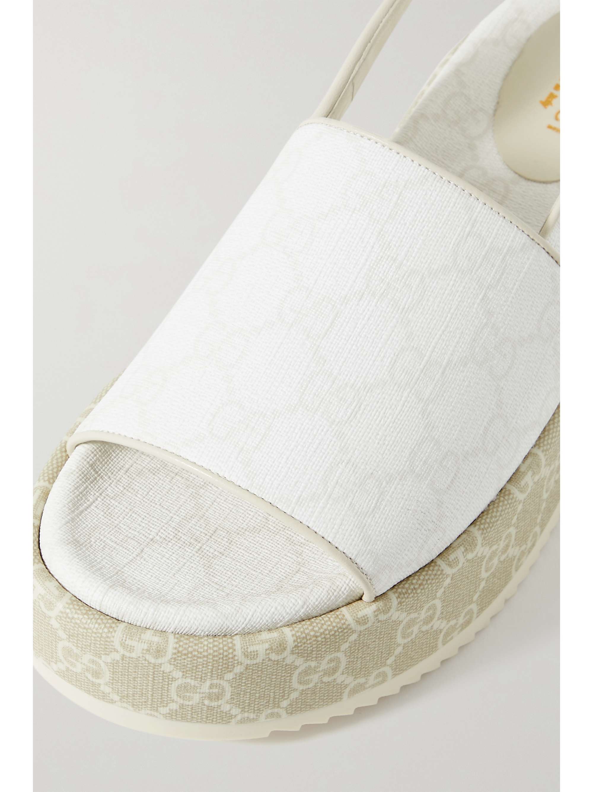 GUCCI Angelina printed coated-canvas slingback platform sandals |  NET-A-PORTER