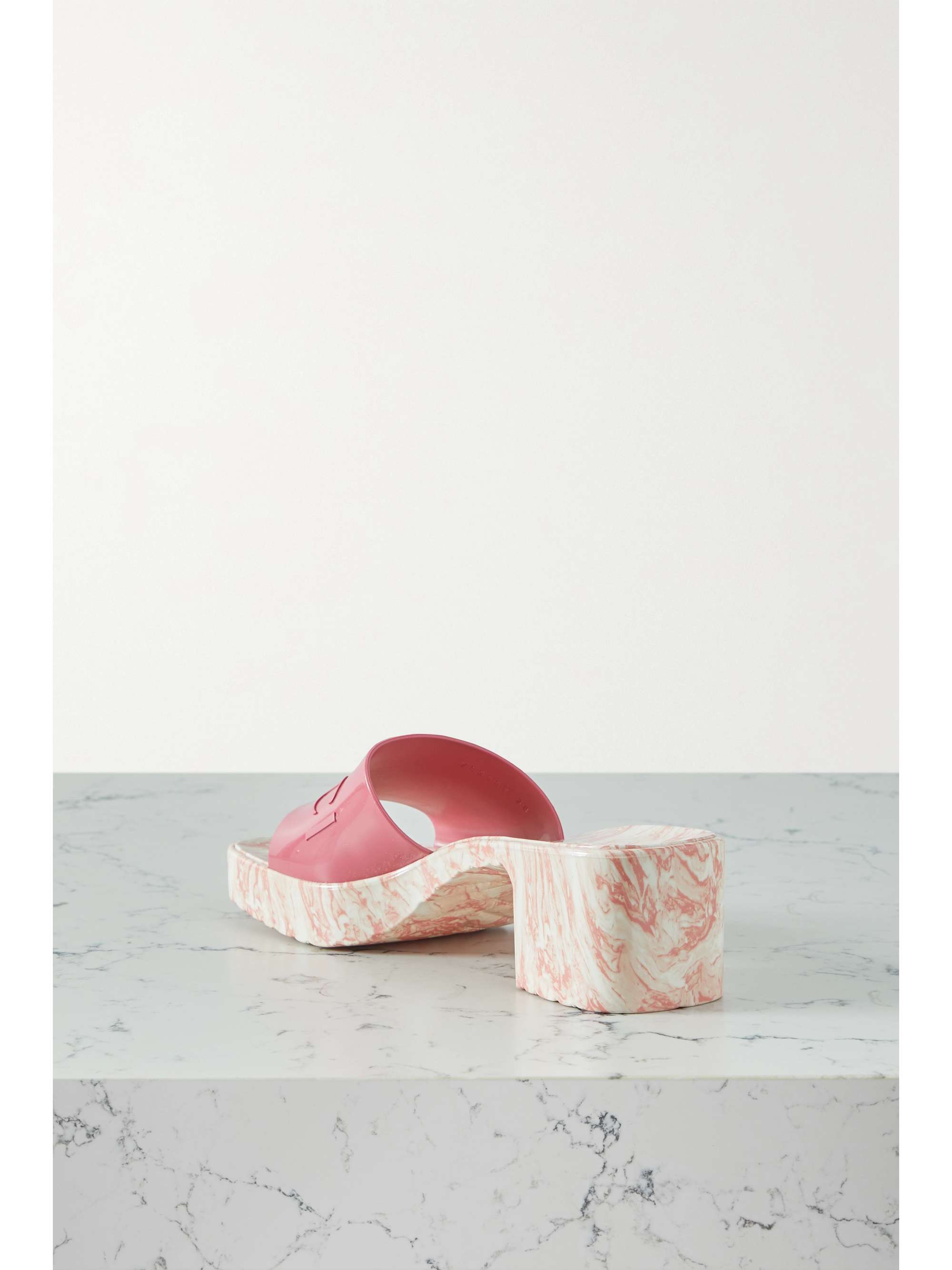 gucci rubber logo mules