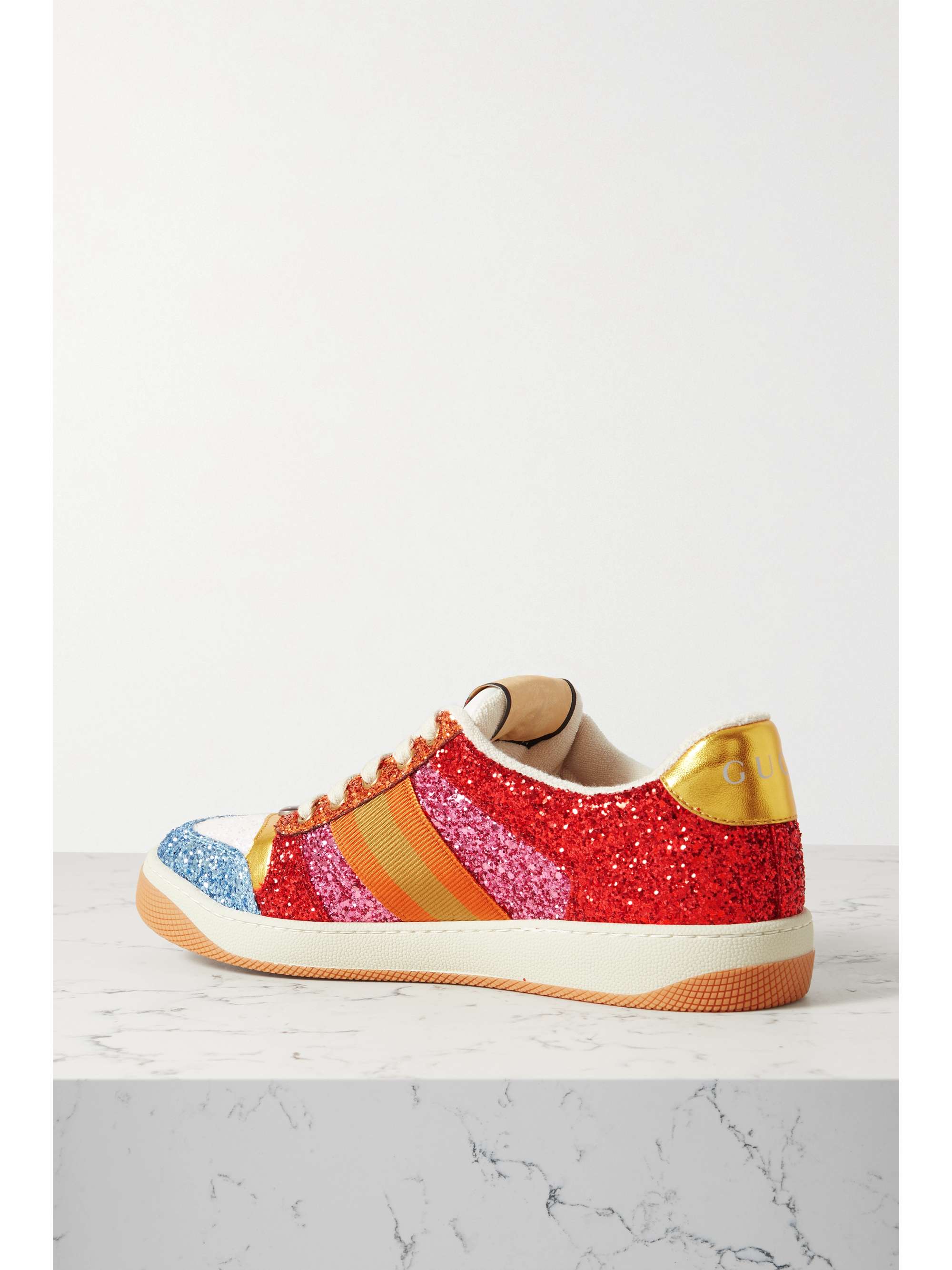 gucci screener sneaker pink