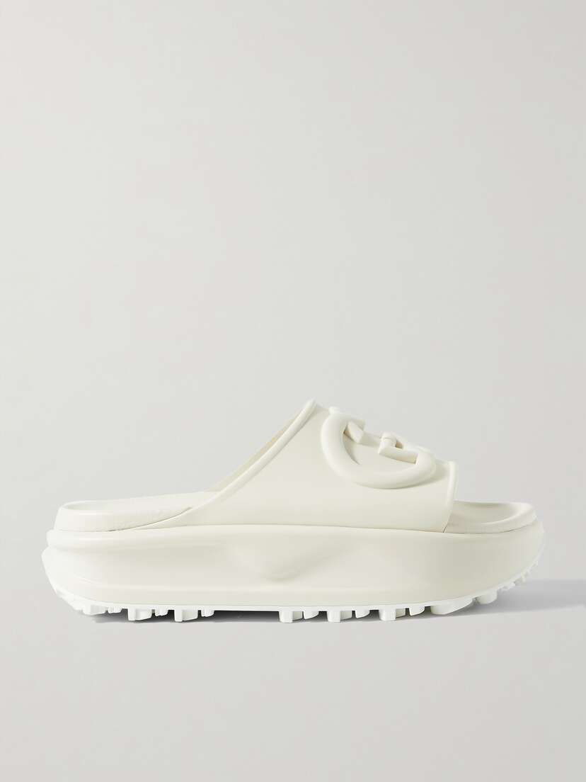 Gucci Miami Rubber Platform Slides