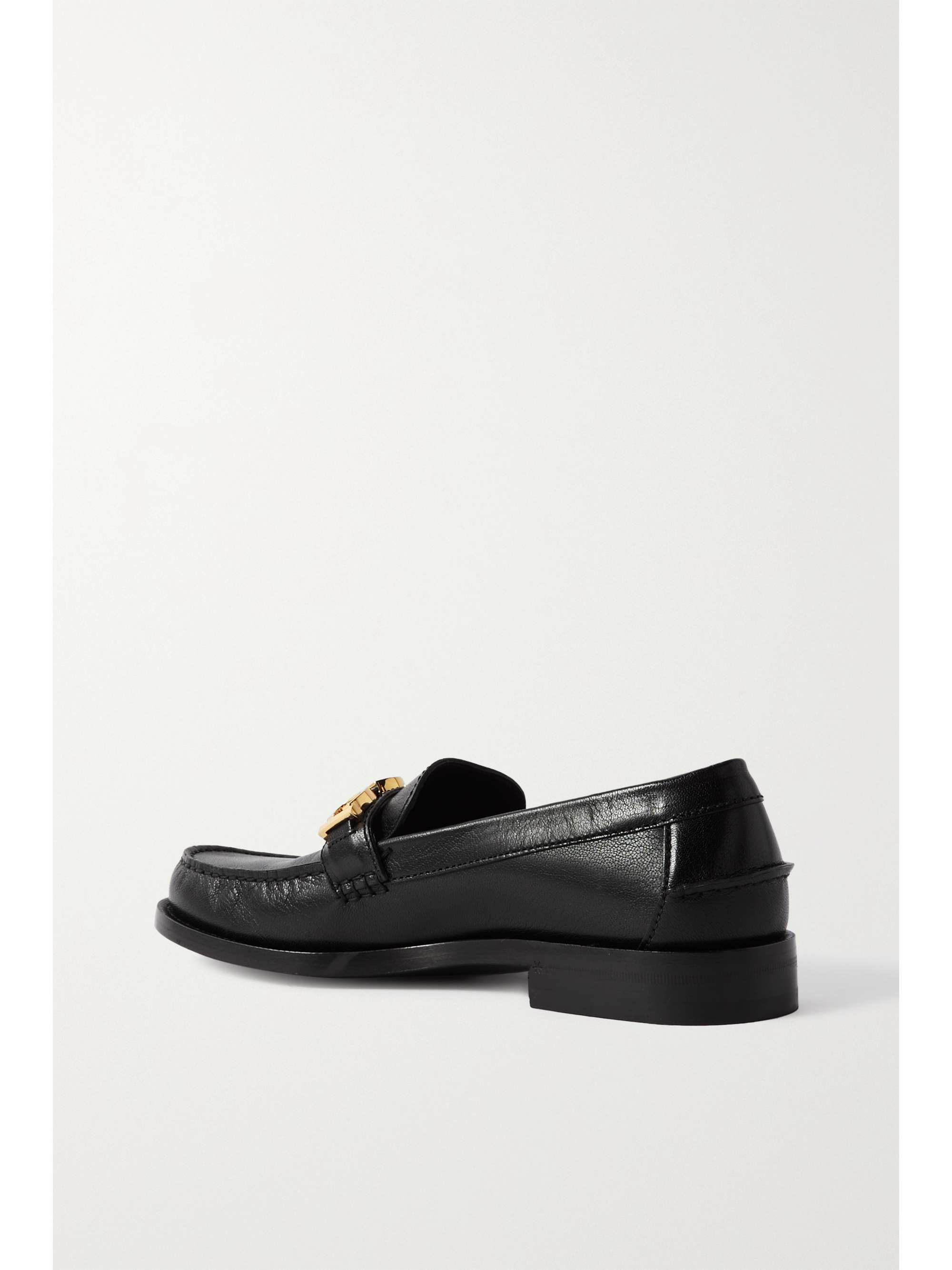 GUCCI Cara logo-embellished textured-leather loafers