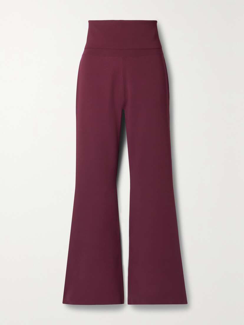 Stella McCartney Layered Stretch-knit Flared Pants