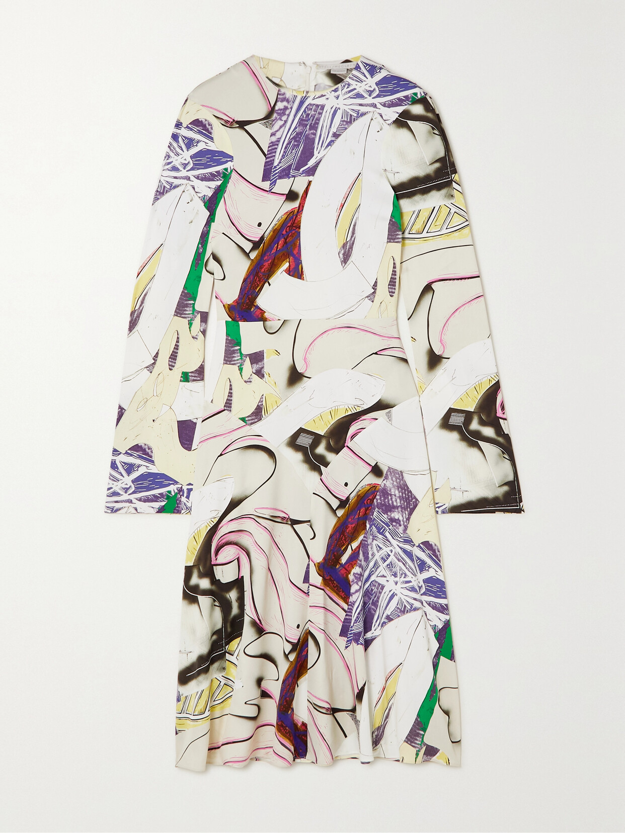 Stella McCartney Printed Satin Midi Dress