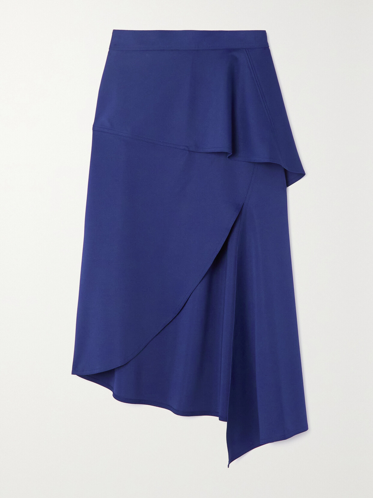 JW Anderson - Layered Asymmetric Stretch-jersey Skirt - Blue