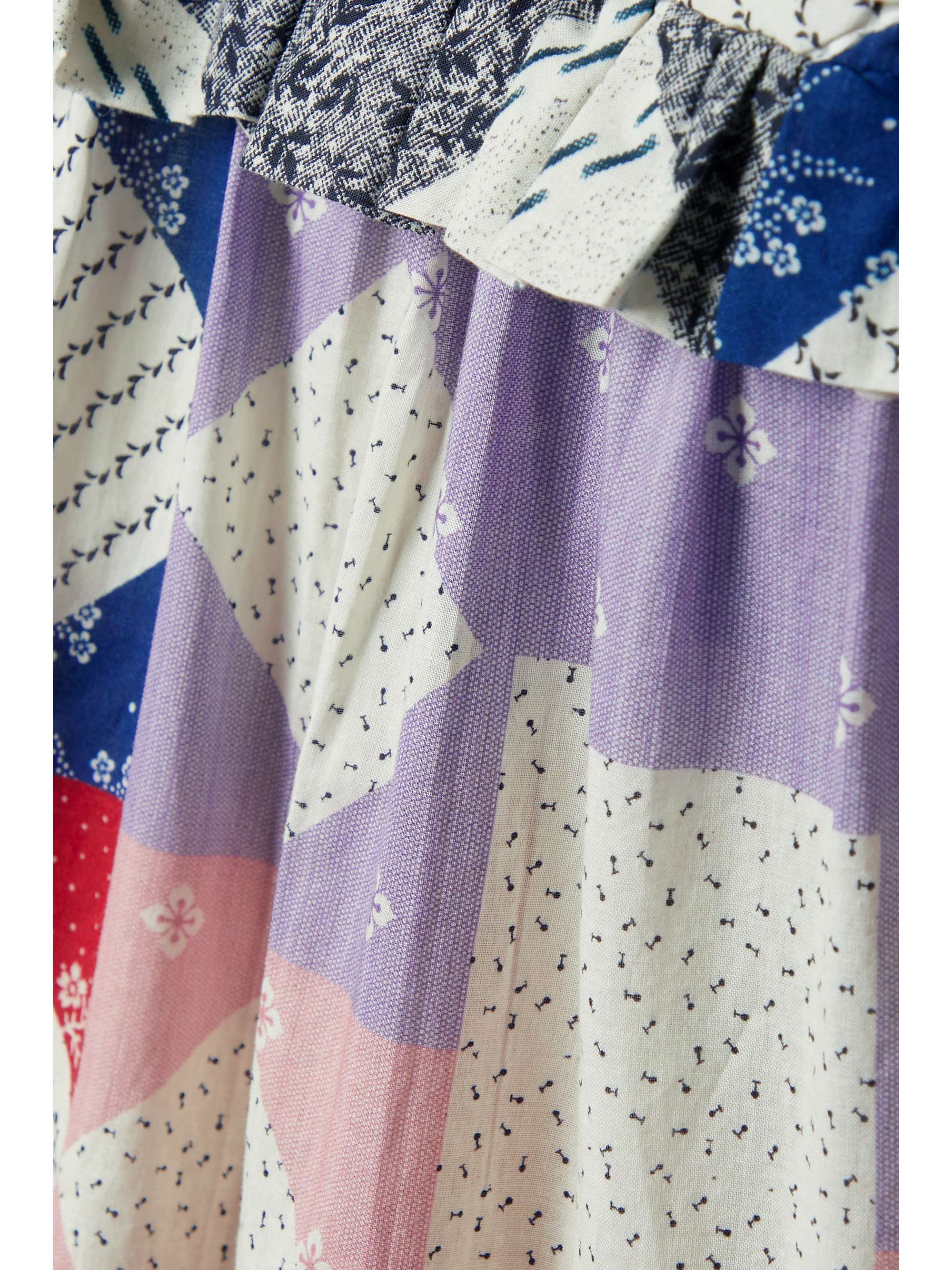 SEA Nohr quilted patchwork cotton blouse