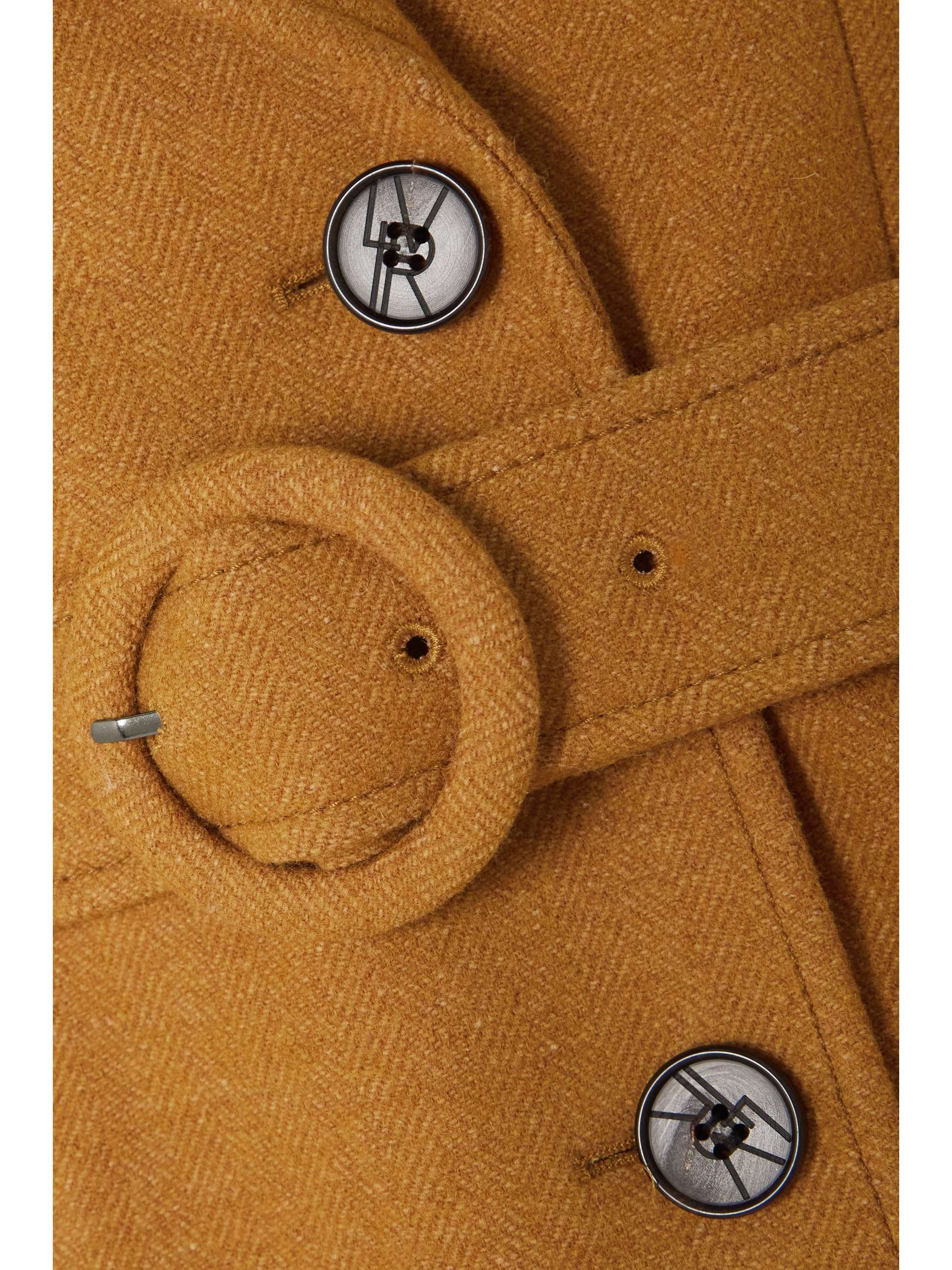 LVIR Belted herringbone wool-blend blazer