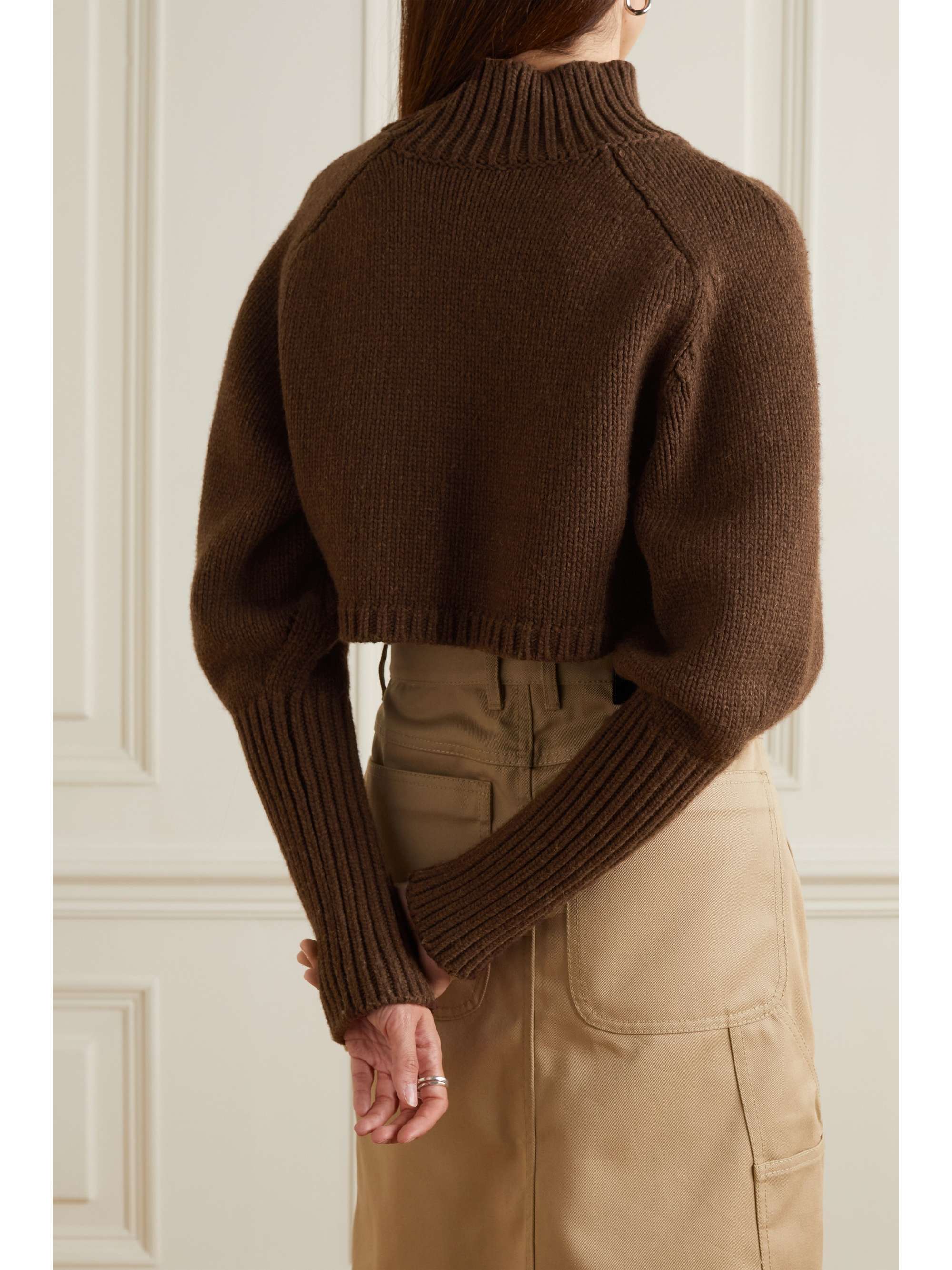 LVIR Cropped wool-blend turtleneck sweater