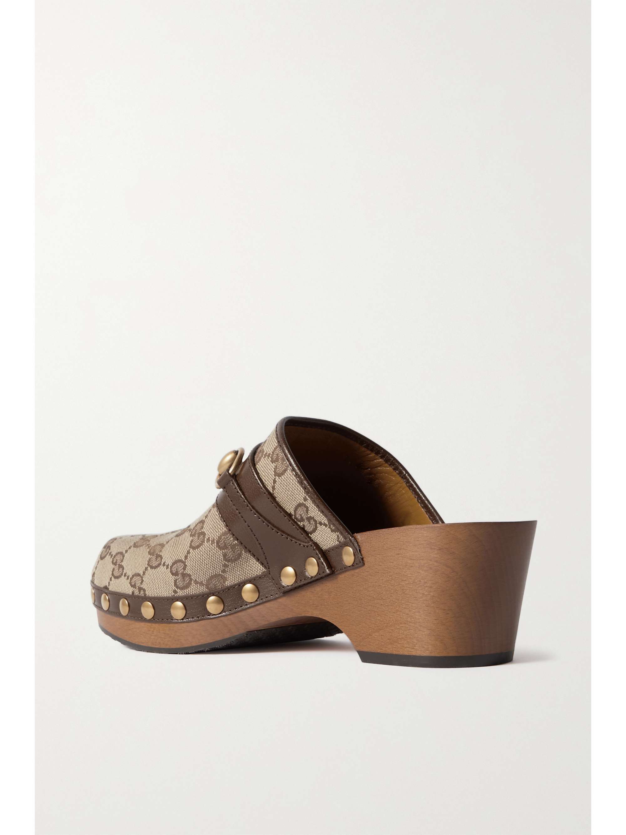 GUCCI Stann horsebit-detailed leather clogs