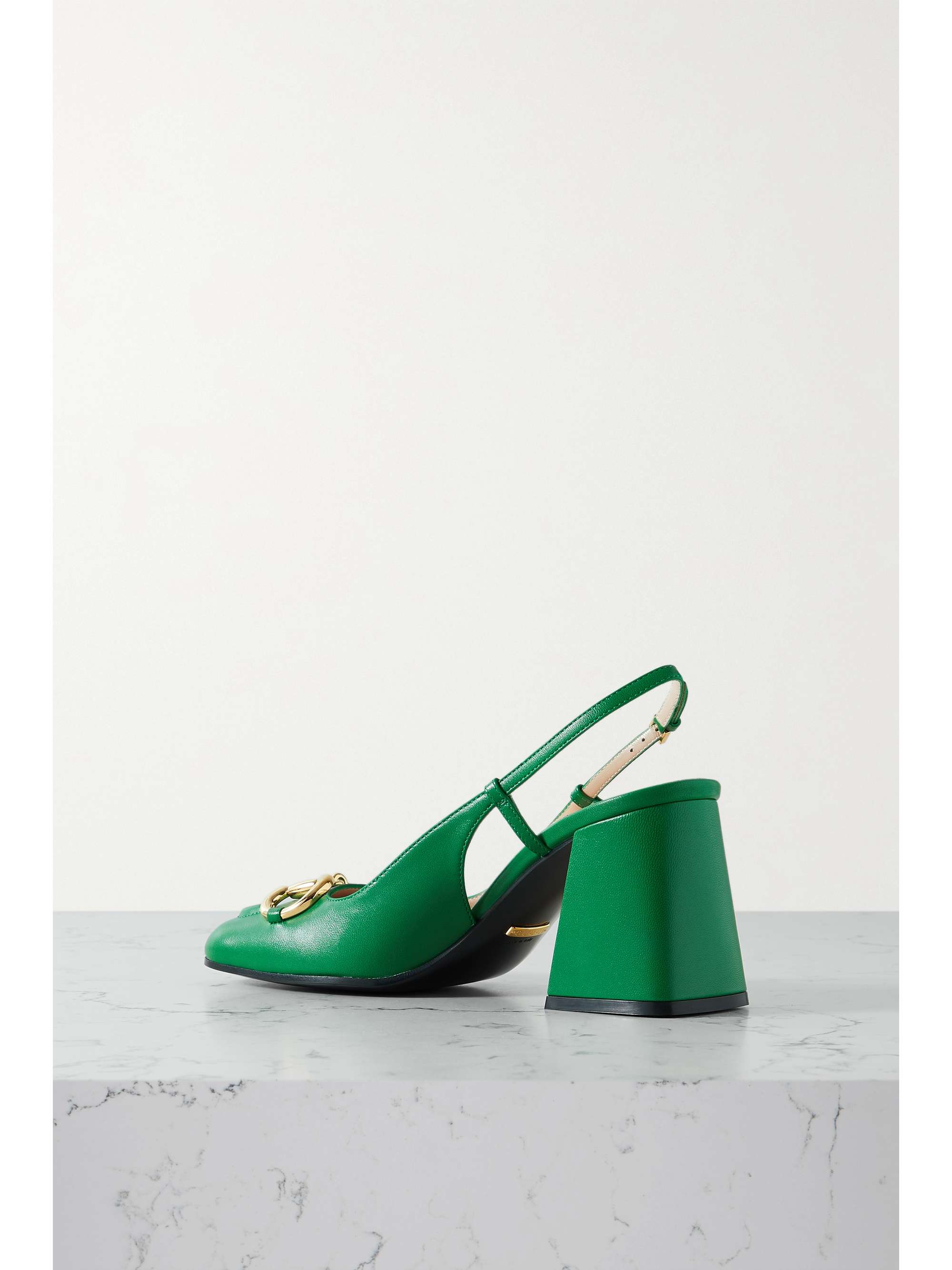 gucci leather slingback pump