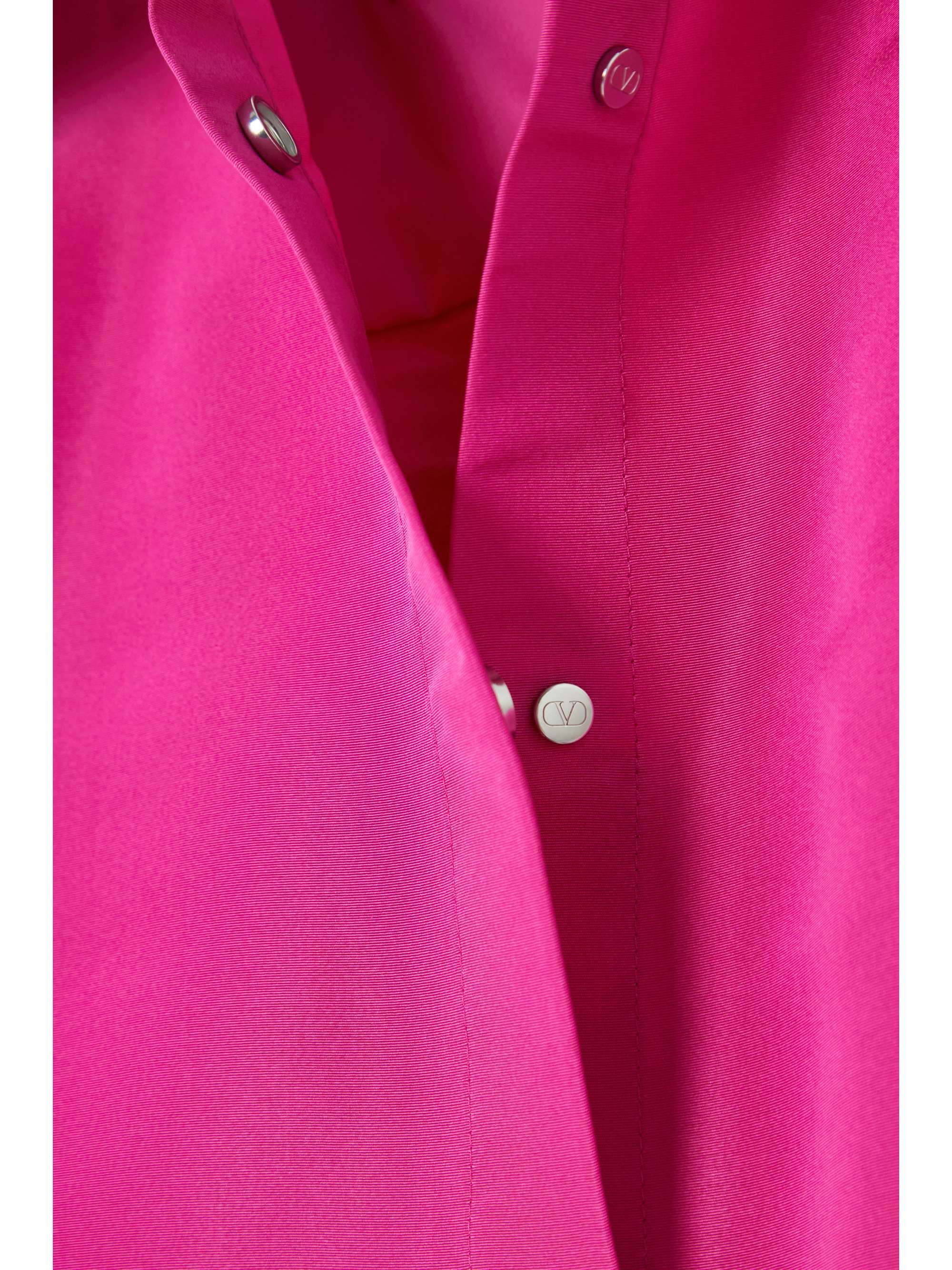 VALENTINO Silk-moiré mini shirt dress
