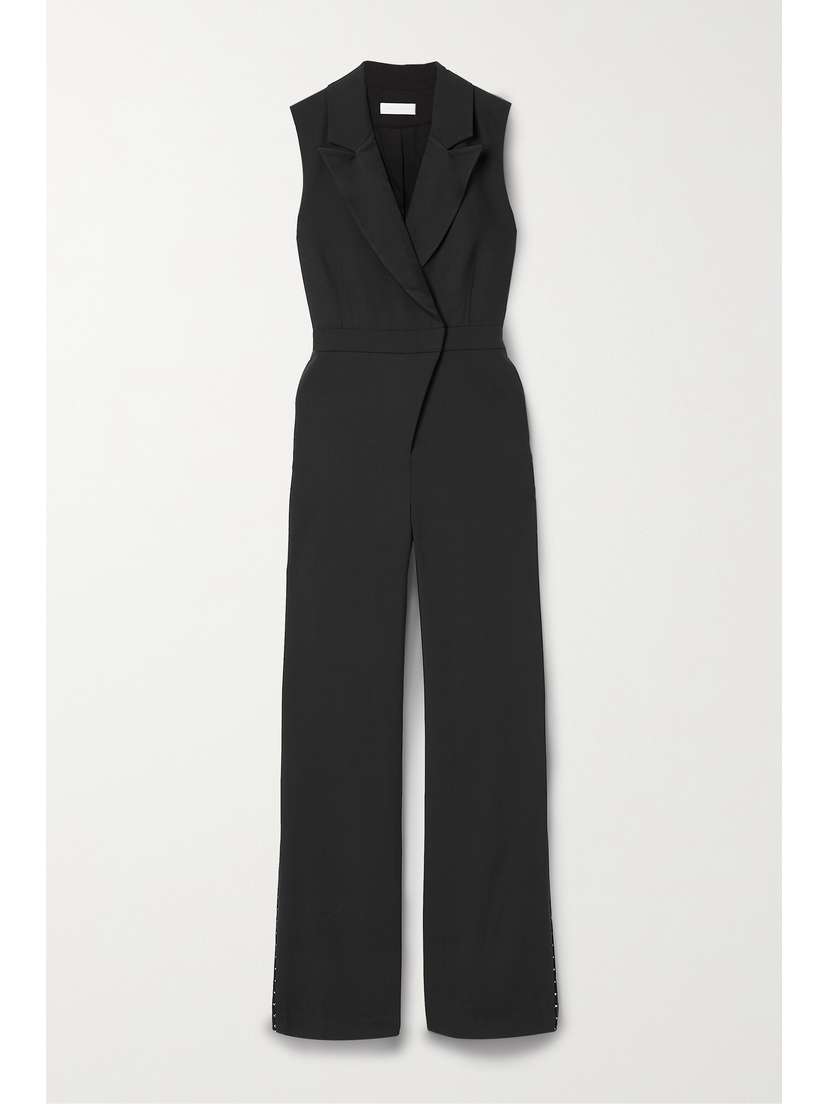 Simkhai Reyna Satin-trimmed Recycled-twill Jumpsuit