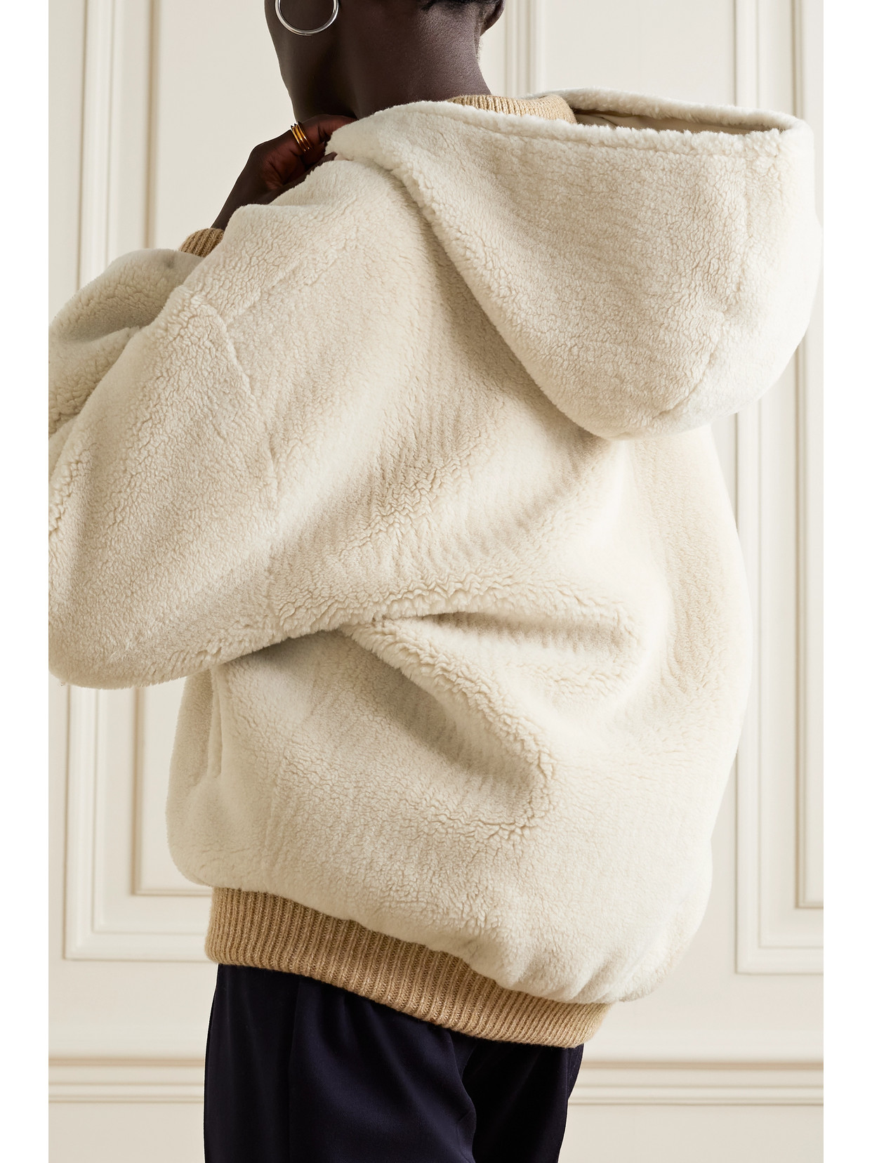 Loro Piana Carley Reversible Cashmere And Silk-blend Fleece And Twill Jacket In Brown