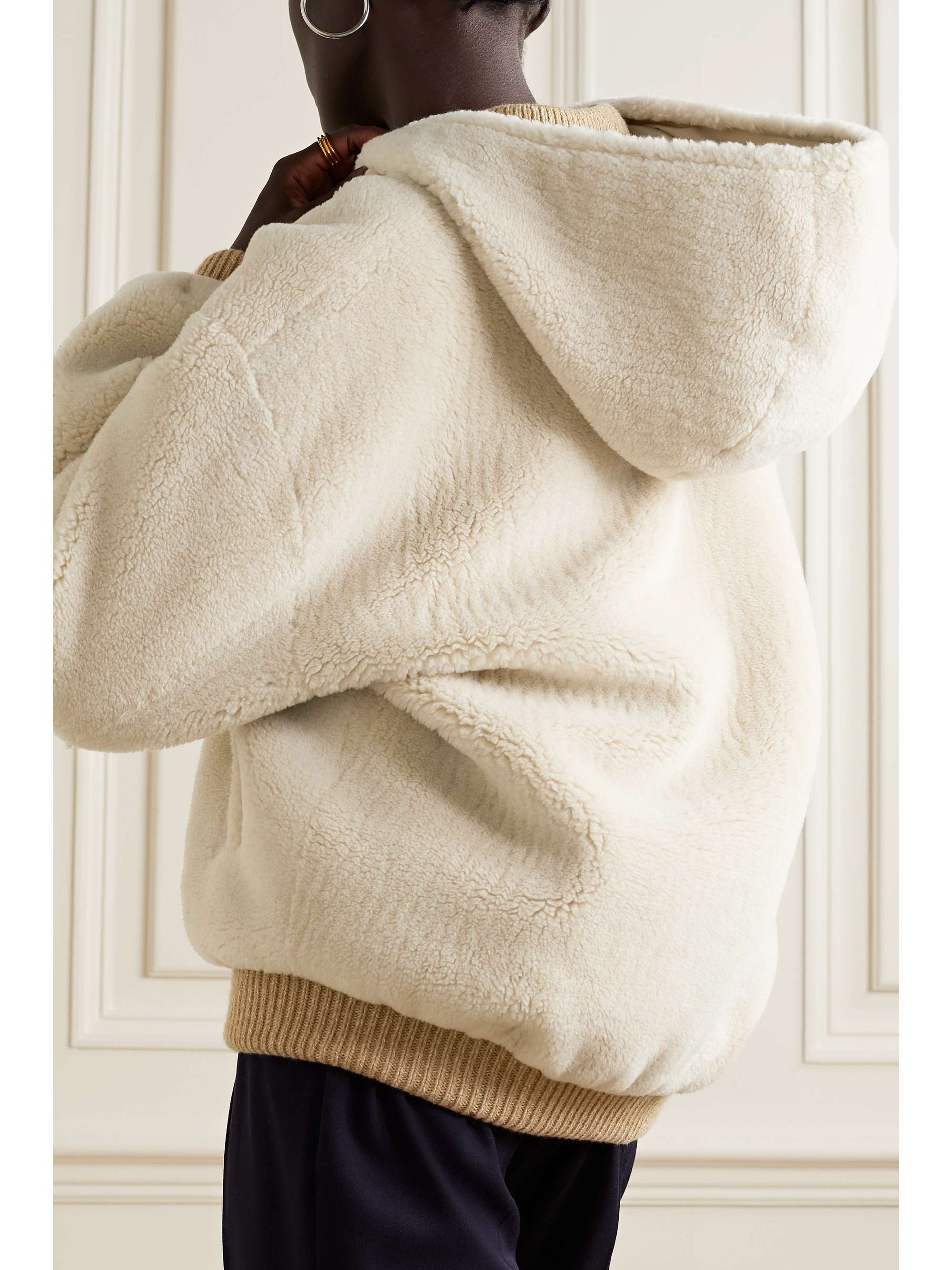 LORO PIANA Carley reversible cashmere and silk-blend fleece and twill jacket