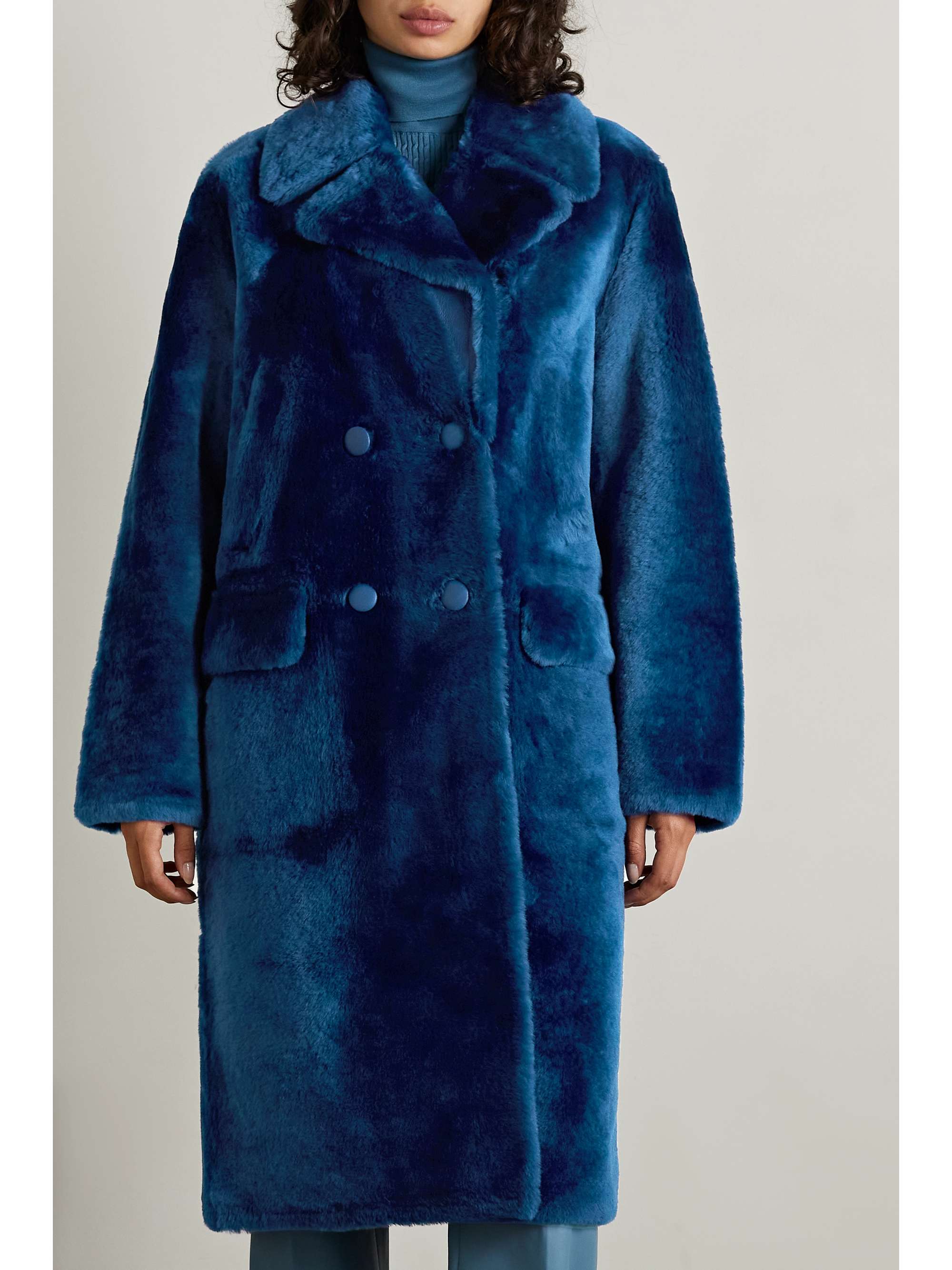 YVES SALOMON Double-breasted shearling coat