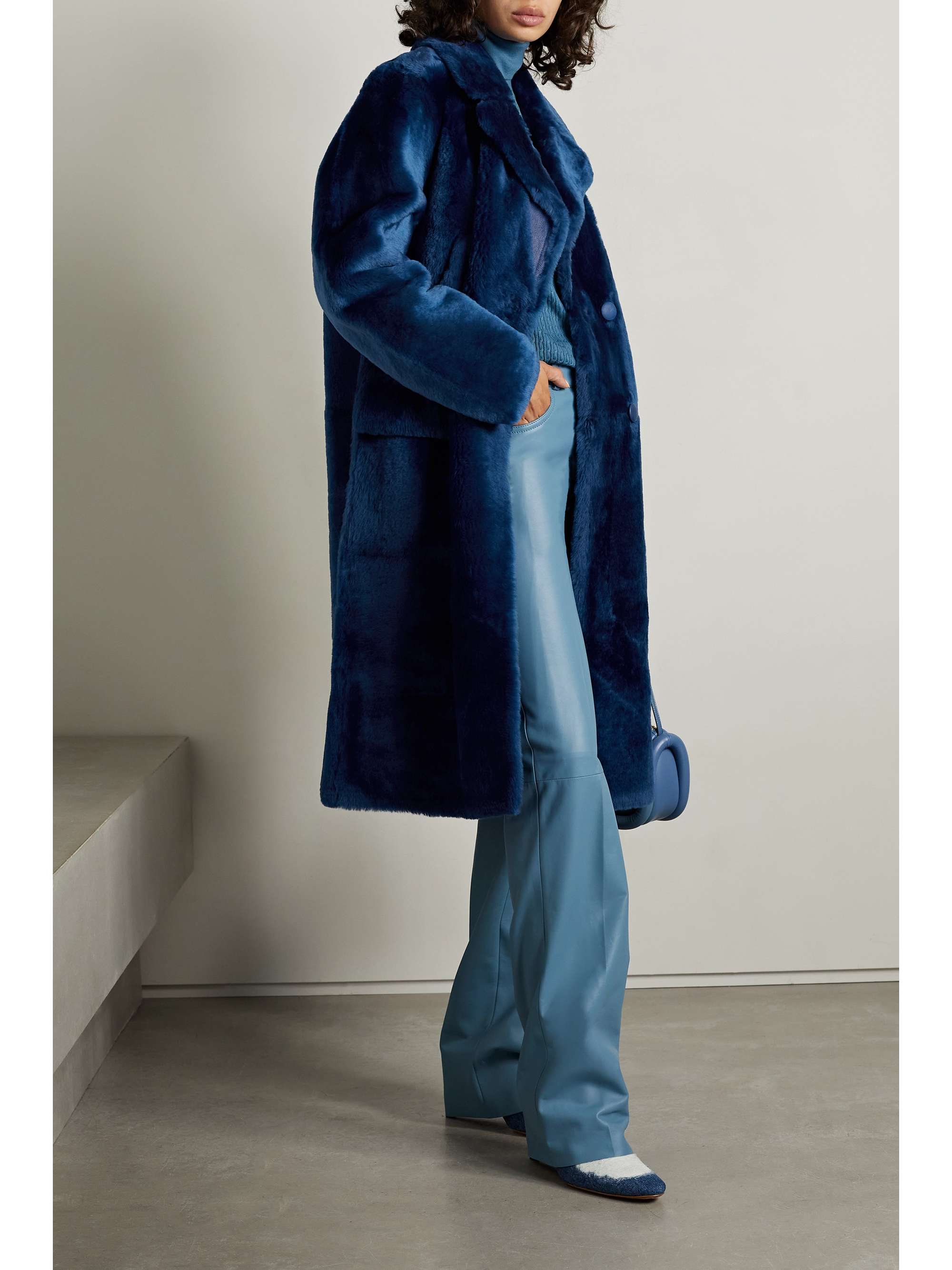 YVES SALOMON Double-breasted shearling coat