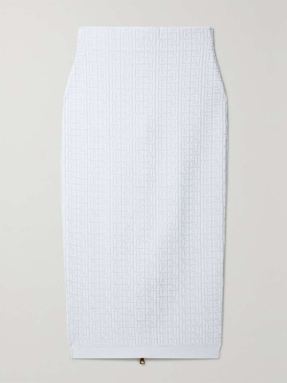 net-a-porter.com | Jacquard-knit midi skirt