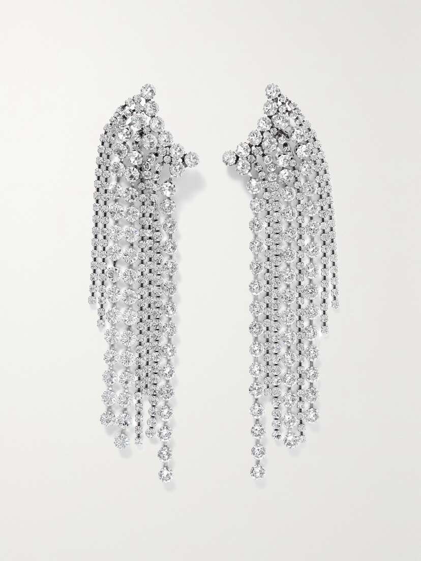 Isabel Marant Midnight Dancin Silver-tone Crystal Earrings