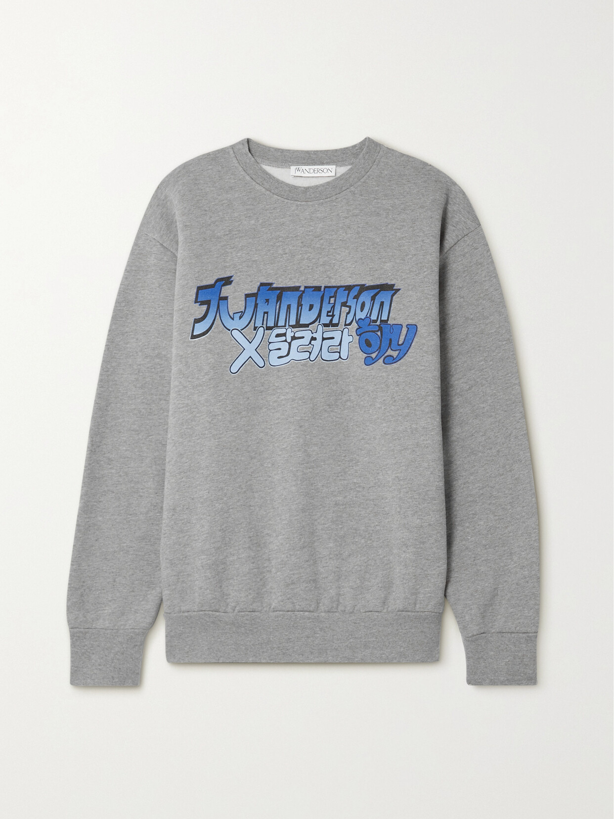 JW Anderson - + Run Hany Printed Cotton-jersey Sweatshirt - Gray