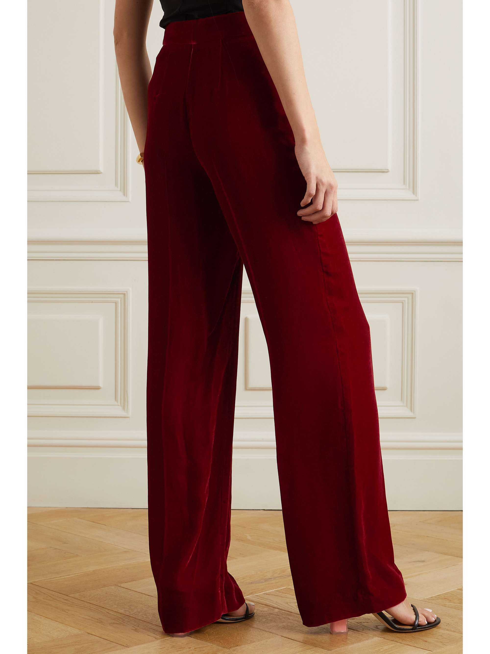 STELLA MCCARTNEY Velvet straight-leg pants