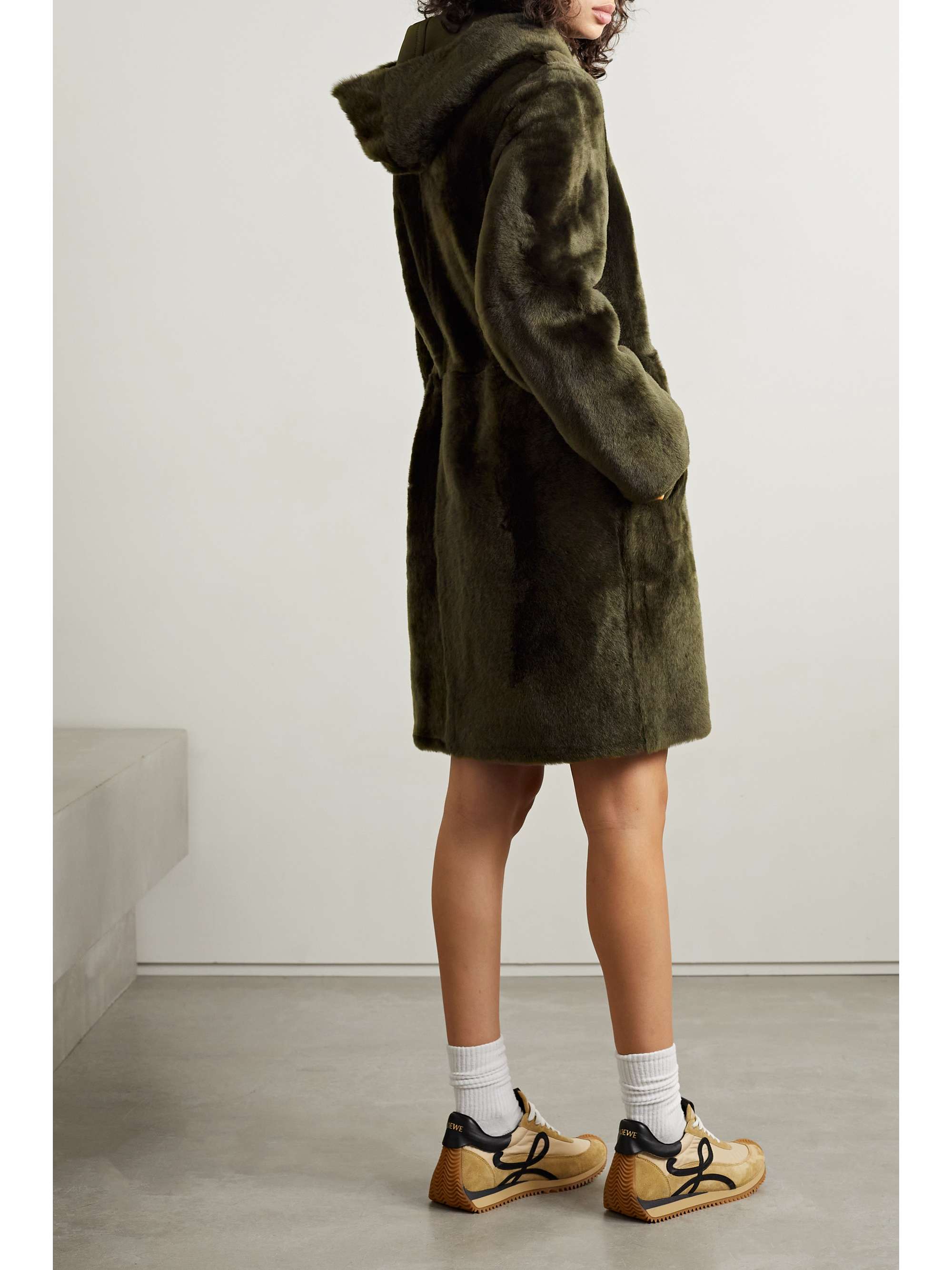 YVES SALOMON Hooded shearling coat