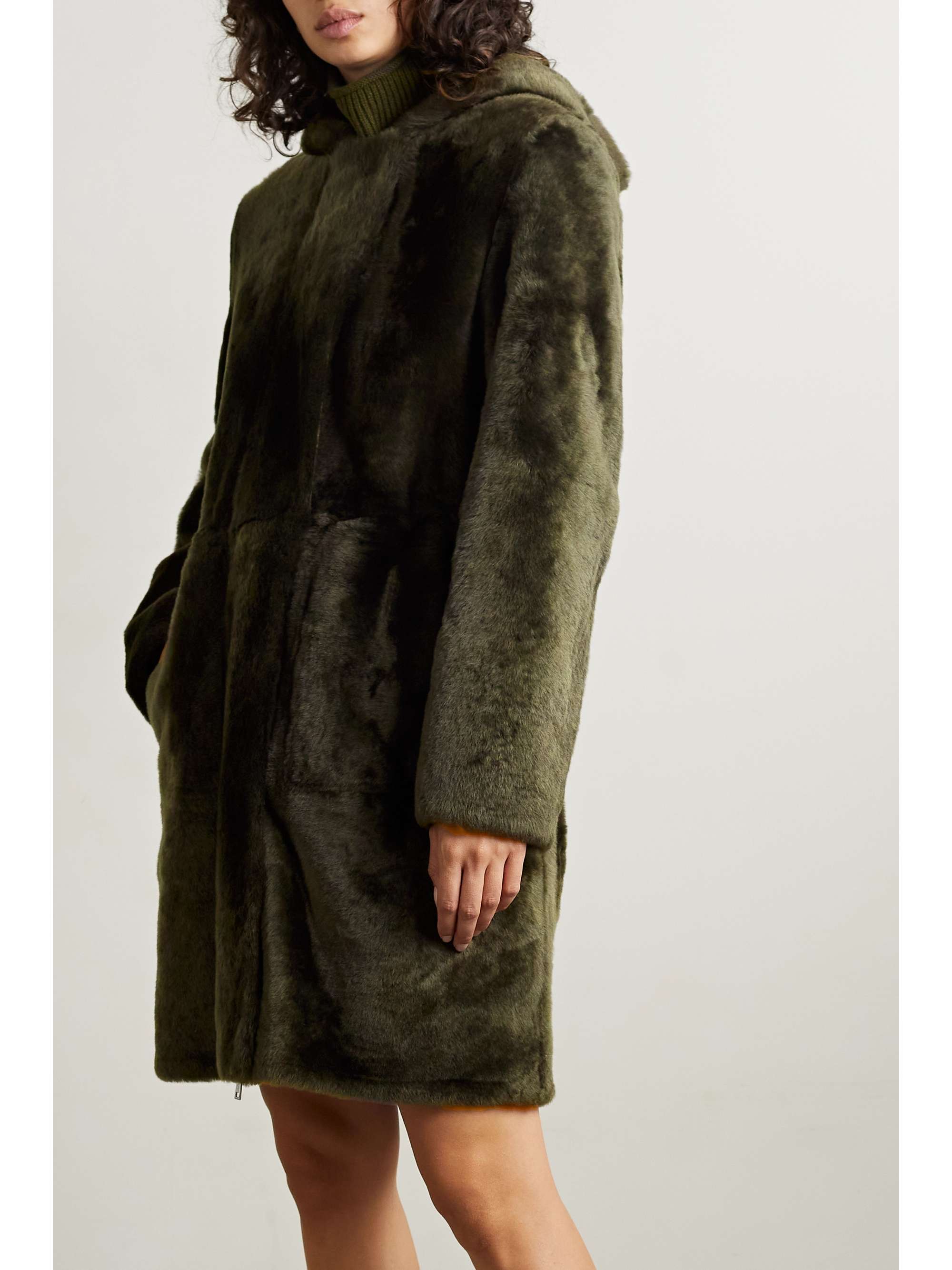 YVES SALOMON Hooded shearling coat