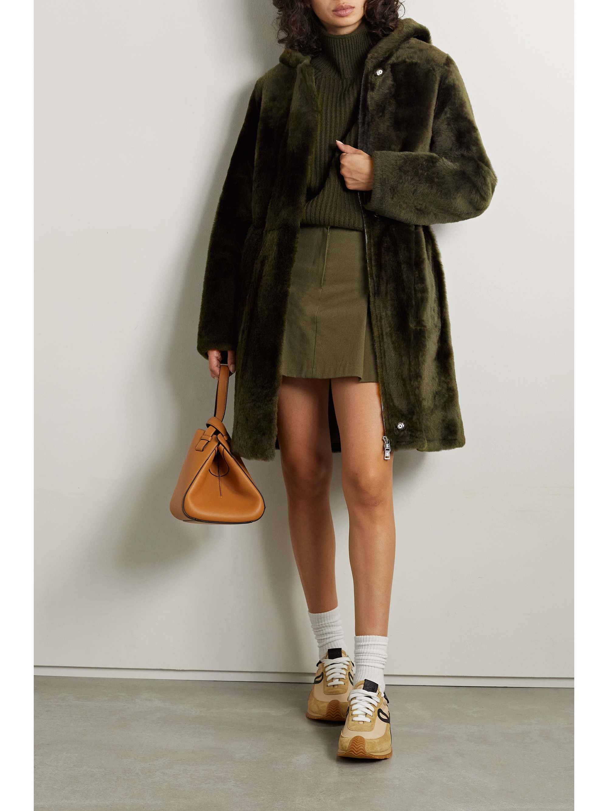 YVES SALOMON Hooded shearling coat