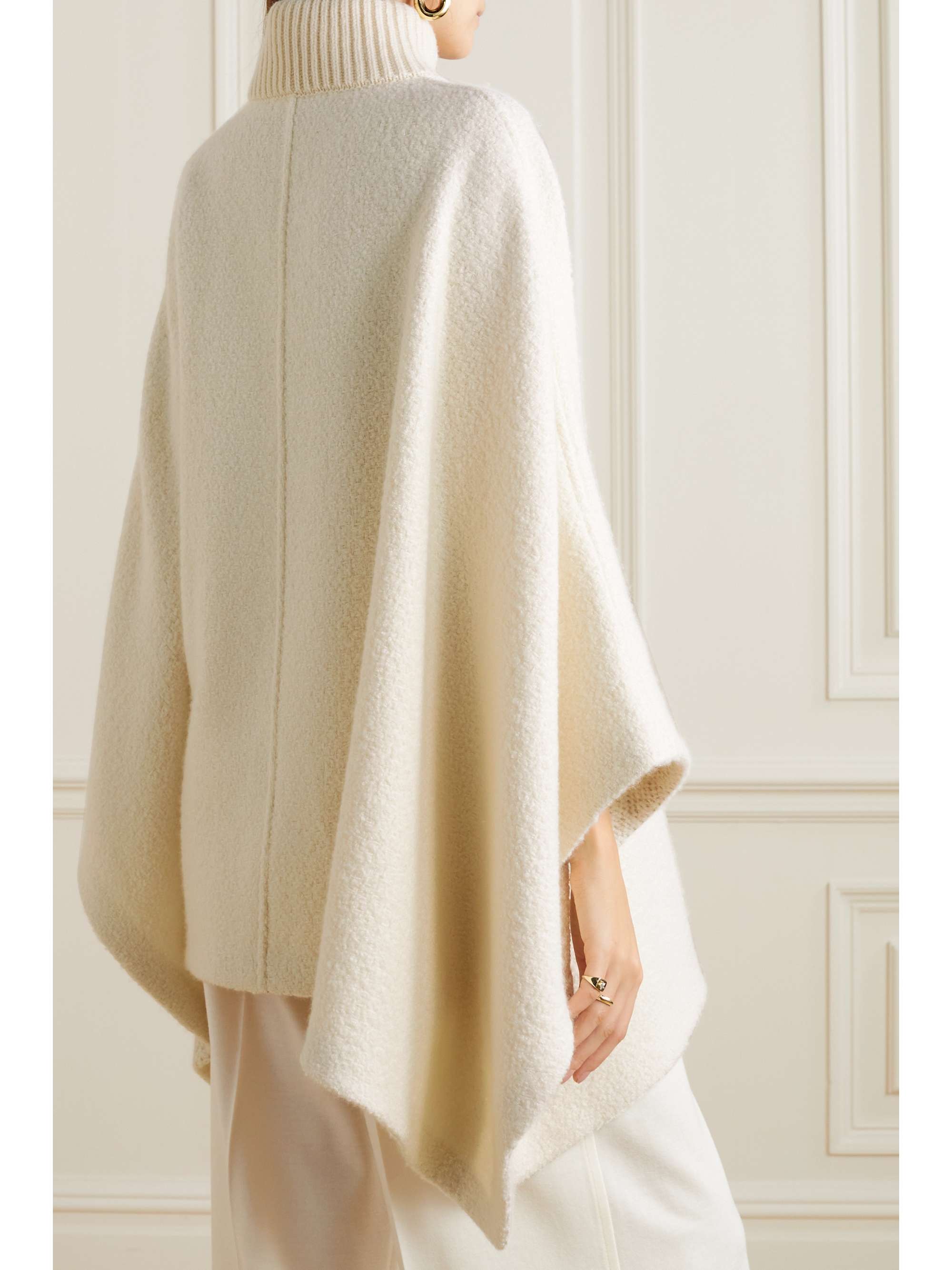 LORO PIANA Britney cashmere and silk-blend turtleneck poncho
