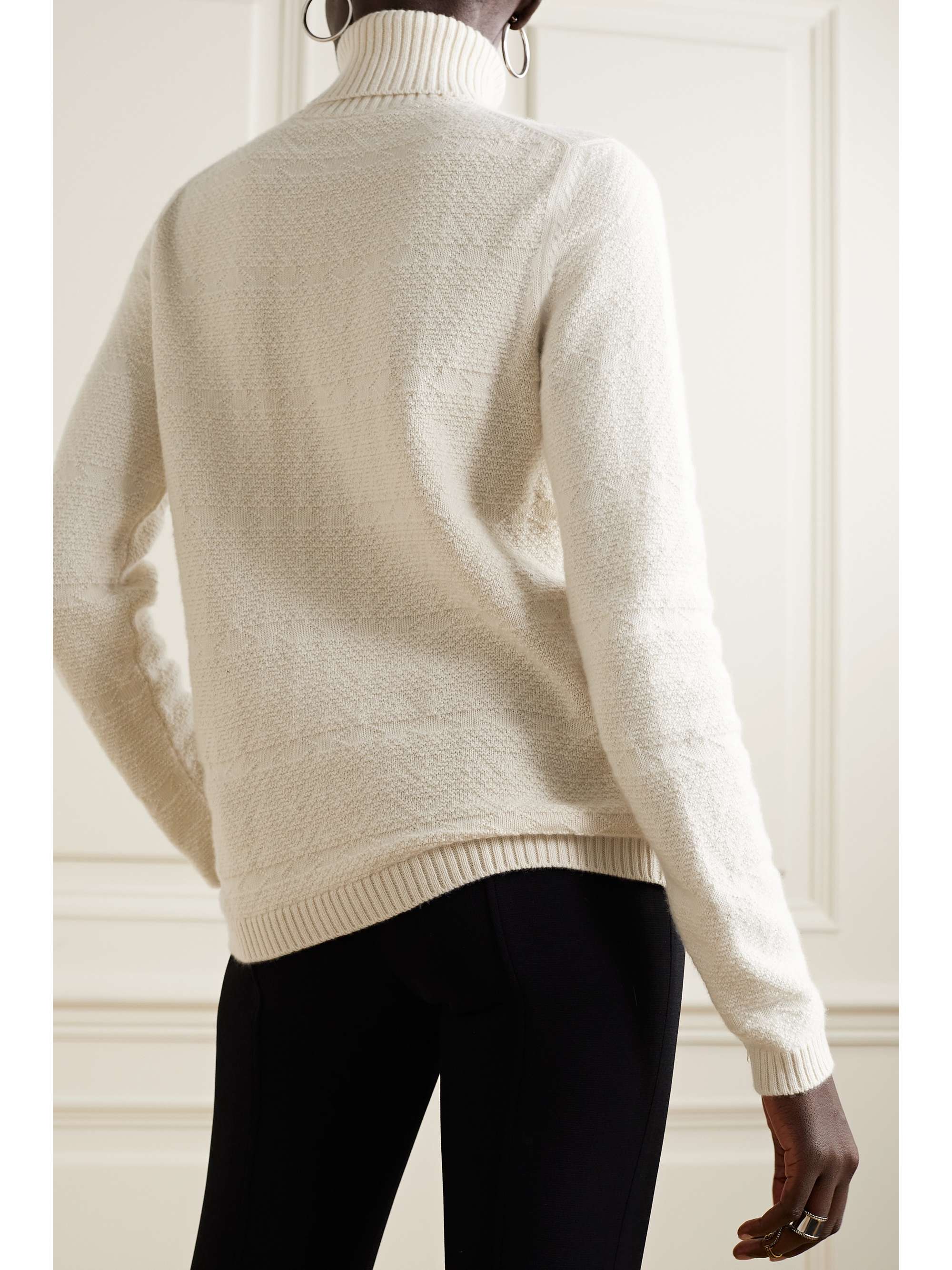 LORO PIANA Dolcevita Bernina jacquard-knit cashmere turtleneck sweater