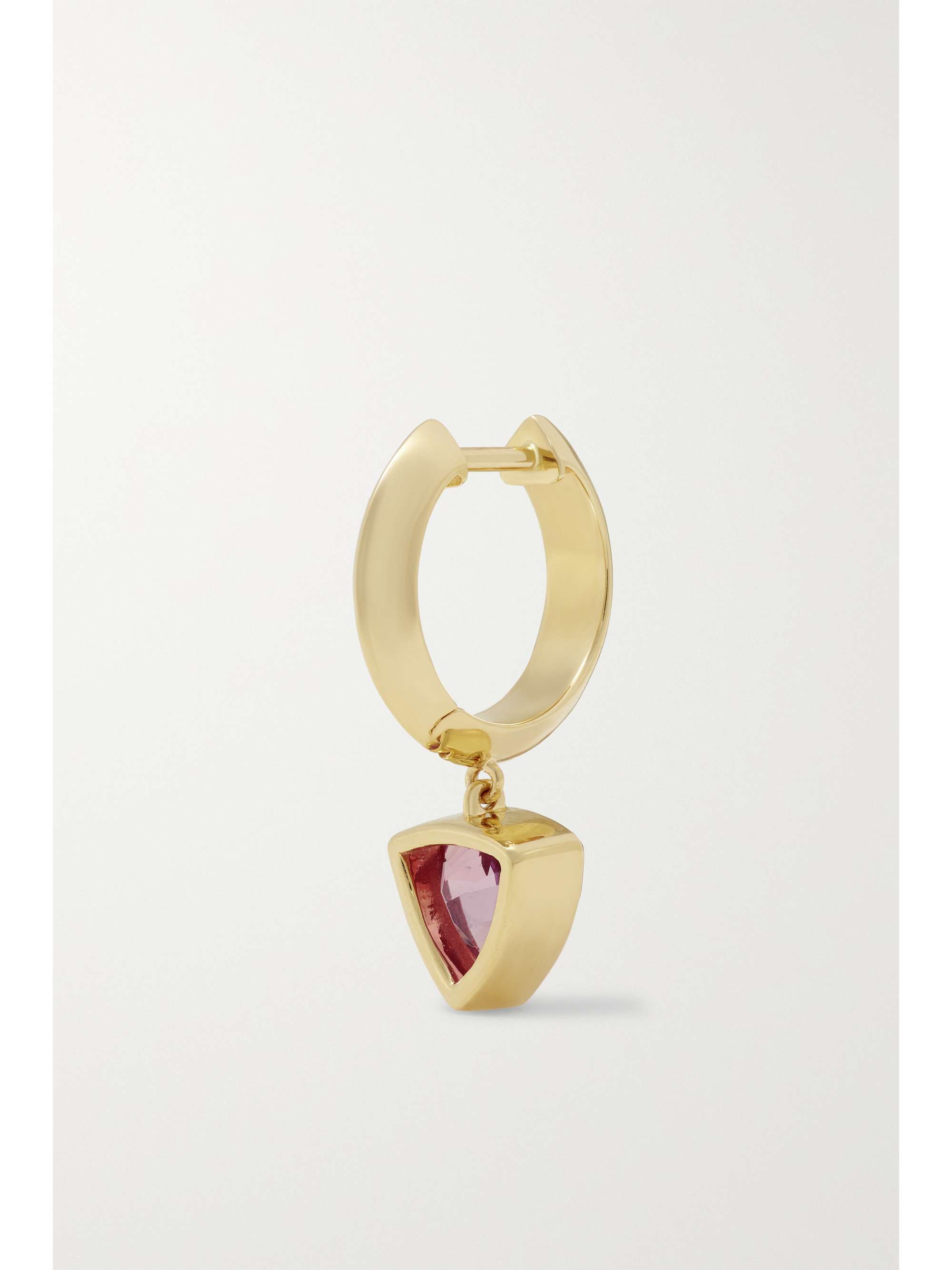 SORELLINA 18-karat gold garnet hoop earrings