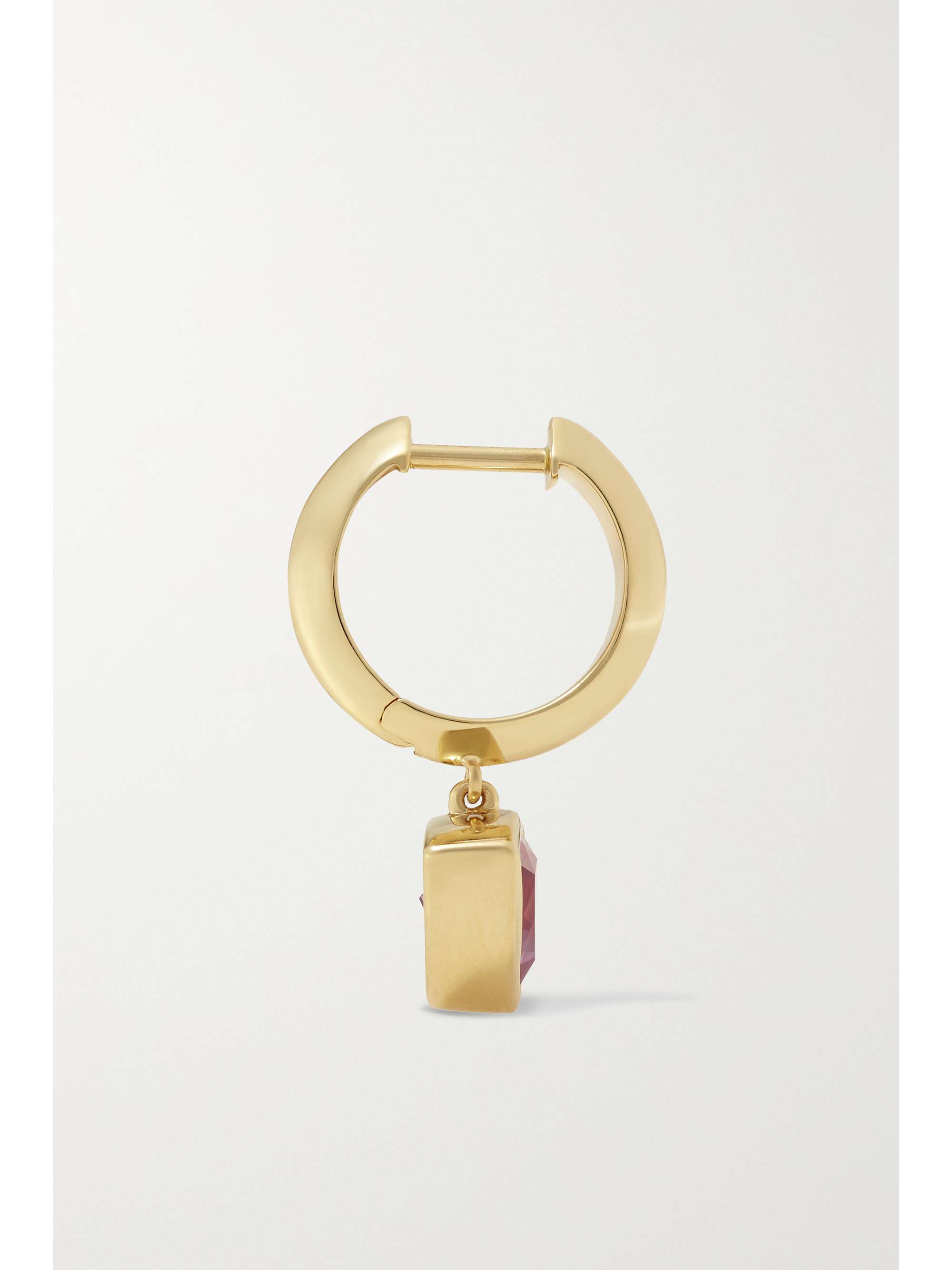 SORELLINA 18-karat gold garnet hoop earrings