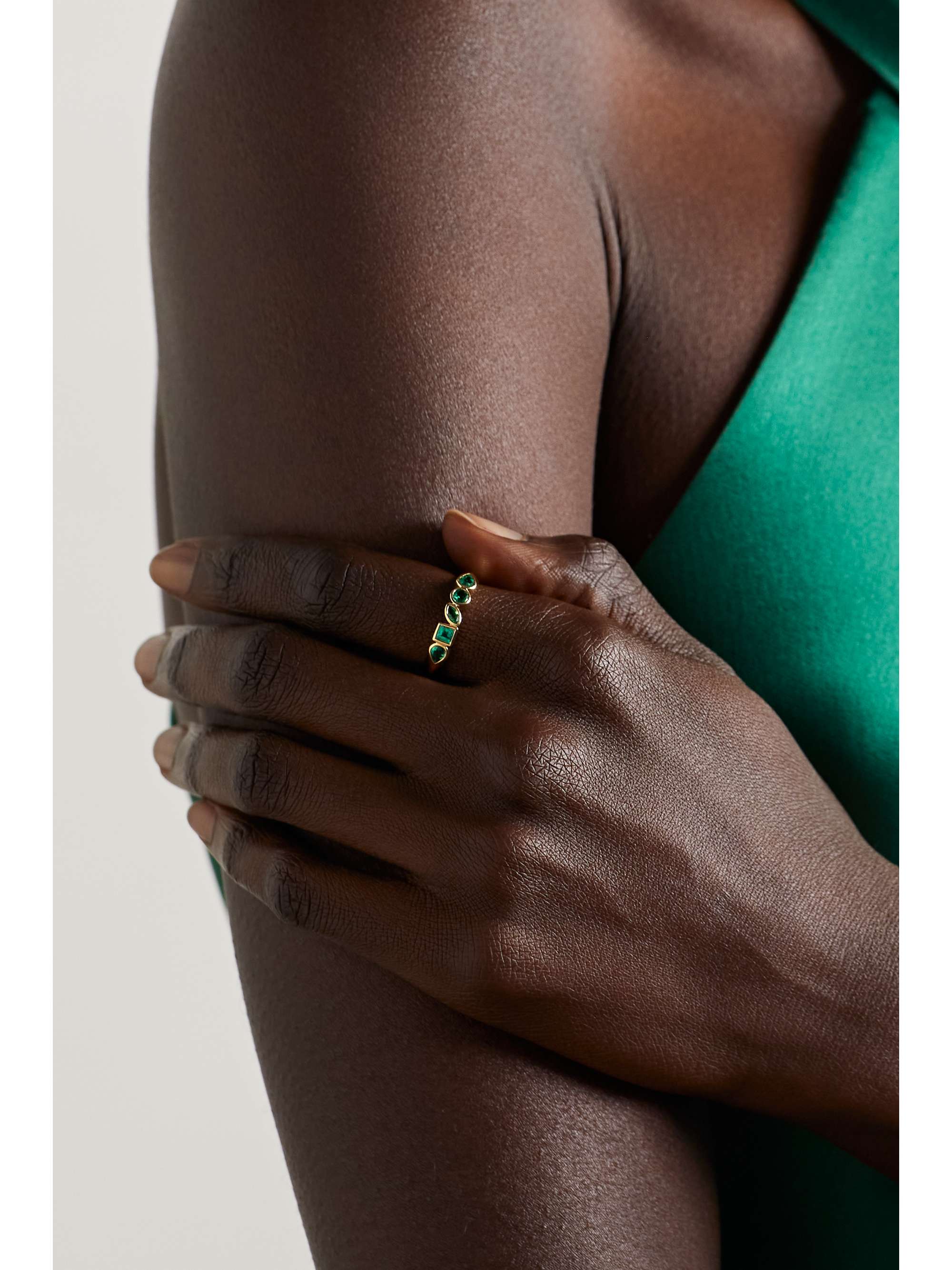 SORELLINA 18-karat gold emerald ring