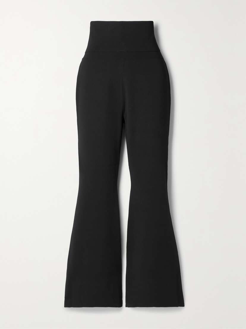 Stella McCartney Layered Stretch-knit Flared Pants