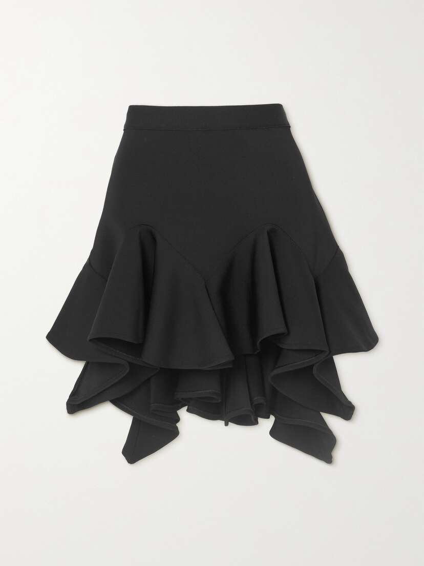 Givenchy Asymmetric Ruffled Stretch-jersey Mini Skirt